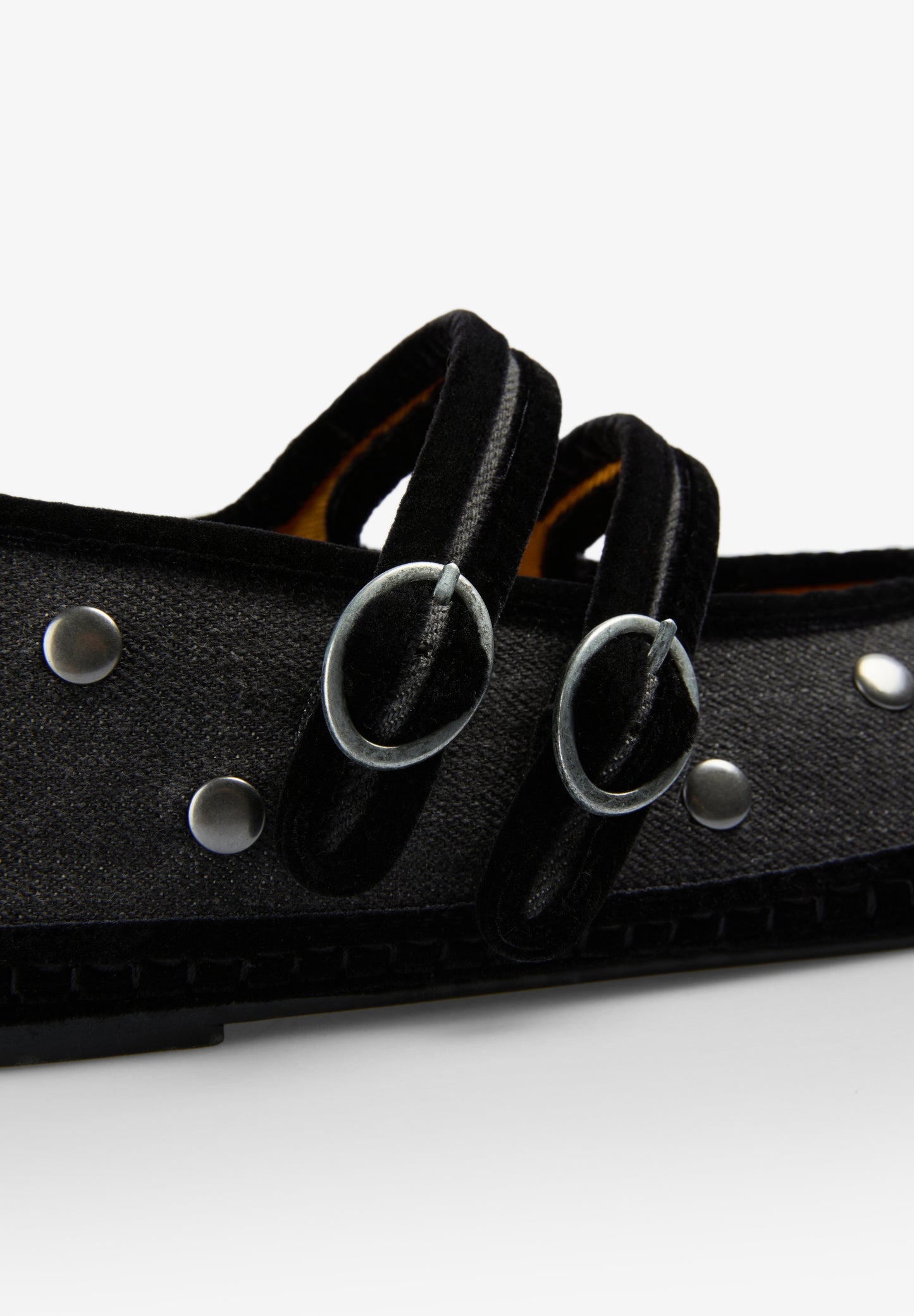 SCDENIMSTUDSDOUBLESTRAP SLIPPER