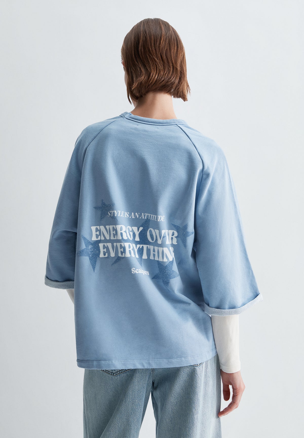 SUDADERA MANGA CORTA LOOSE FIT