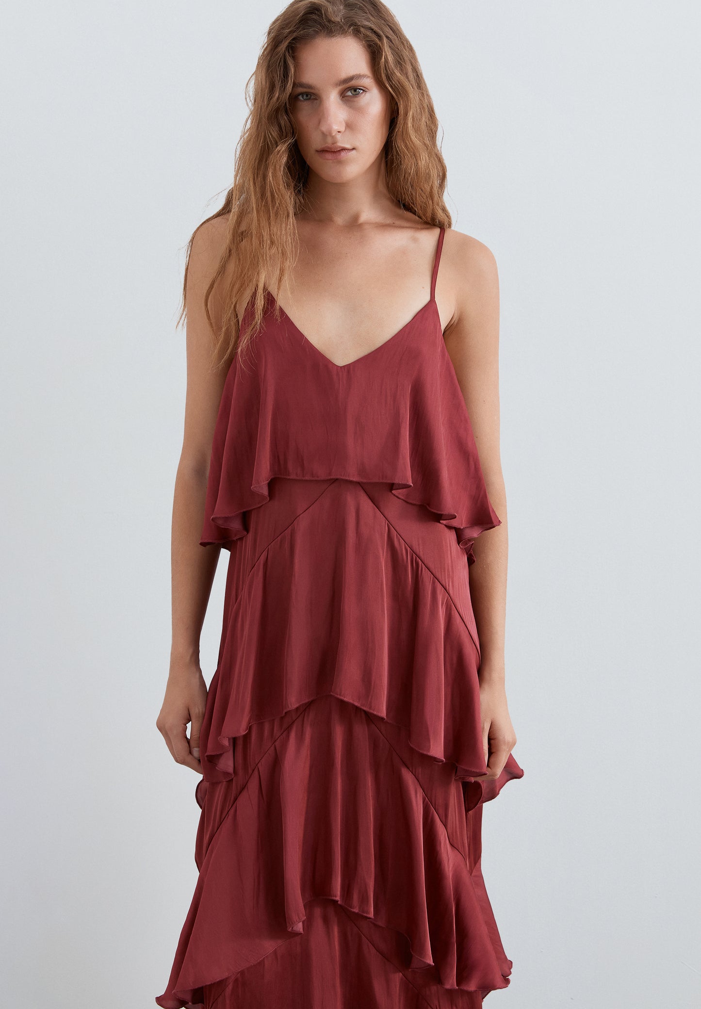 VESTIDO LENCERO VOLANTES