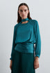 BLUSA SATINADA CUT OUT