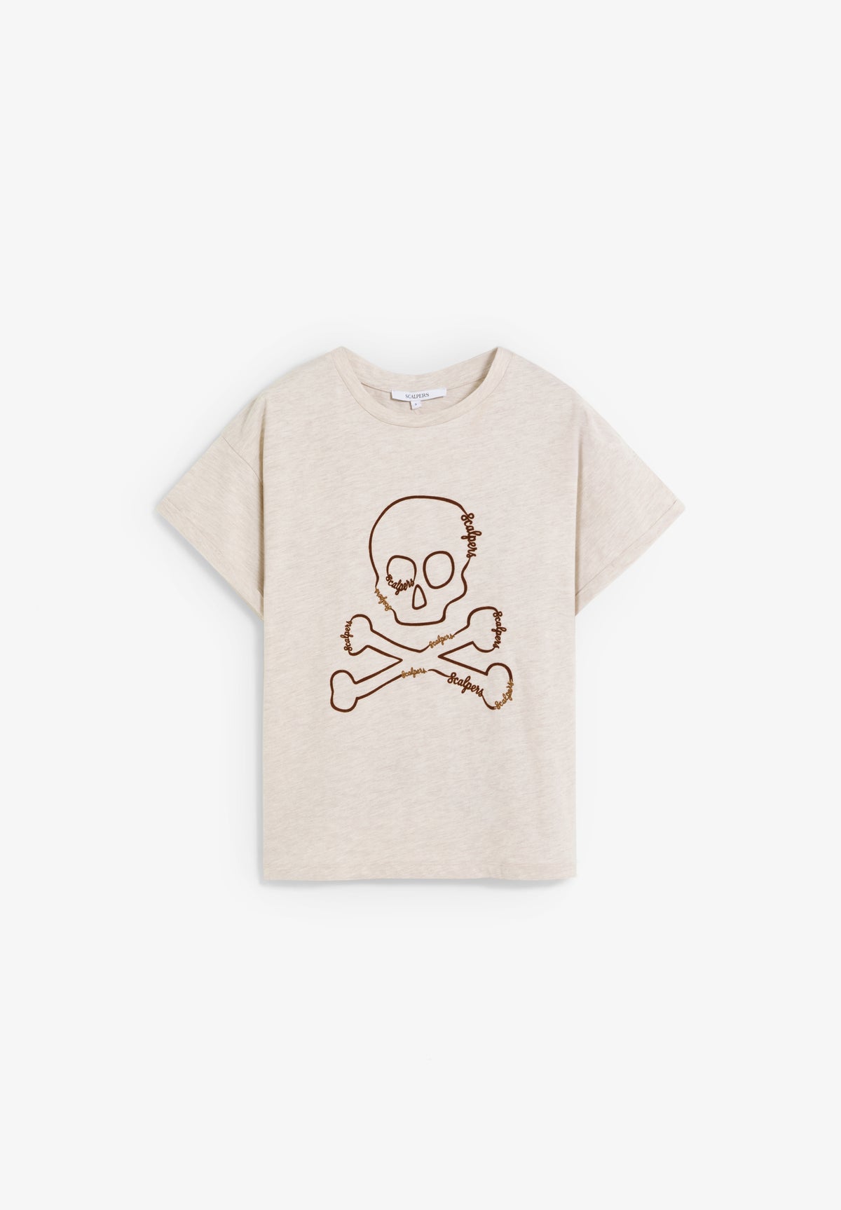 CAMISETA RELAXED CALAVERA ESTAMPADA