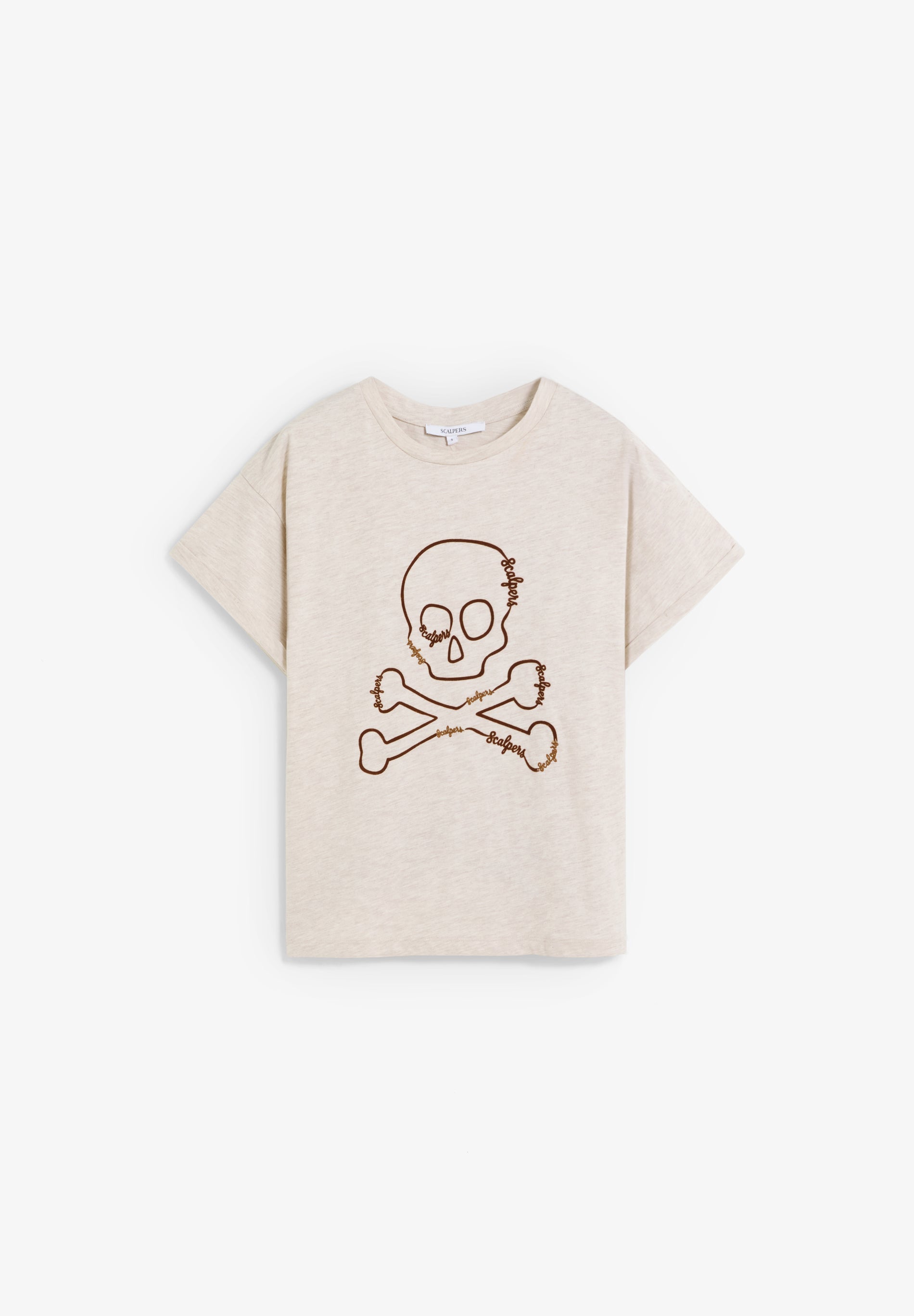 CAMISETA RELAXED CALAVERA ESTAMPADA