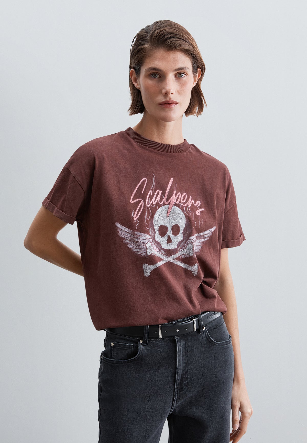 CAMISETA LAVADA ESTAMPADA