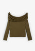 SCOFF SHOULDER LS TEE
