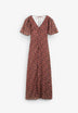 SCIKAT V PRINT DRESS