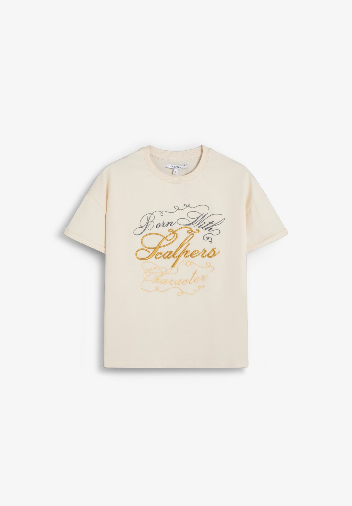 SCHEAVY SOLID EMB TEE