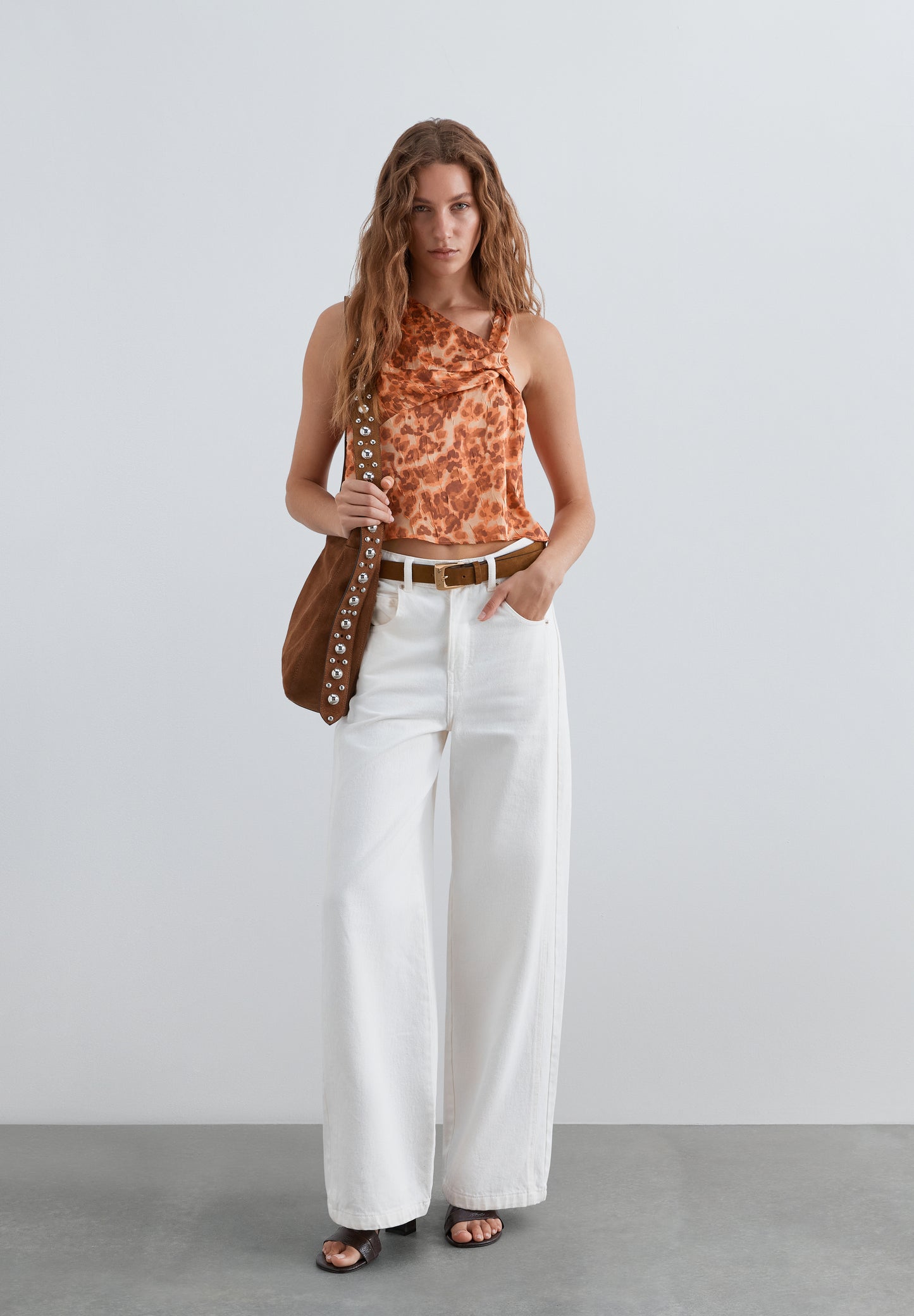 TOP DRAPEADO ANIMAL PRINT