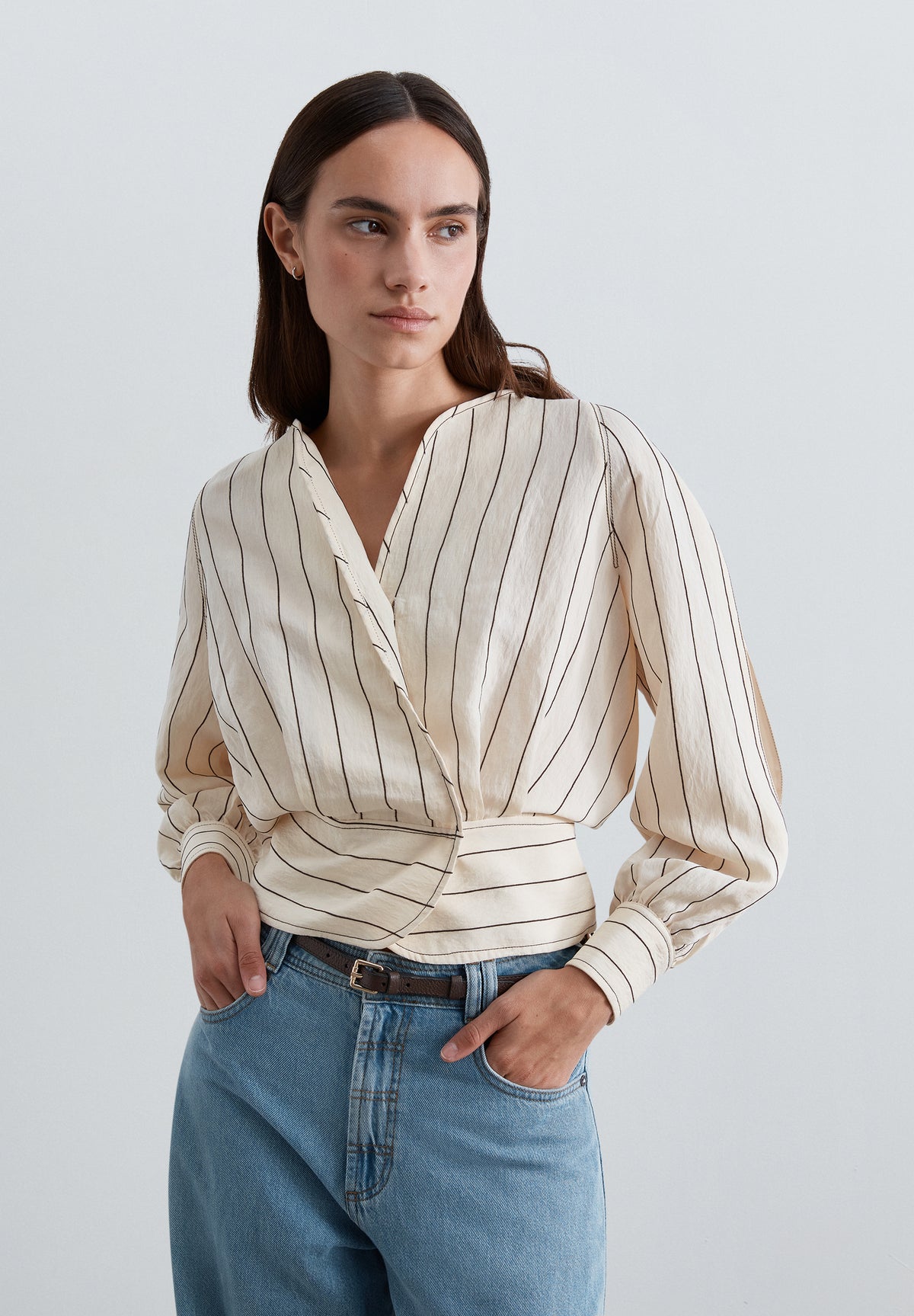 CAMISA CRUZADA RAYAS