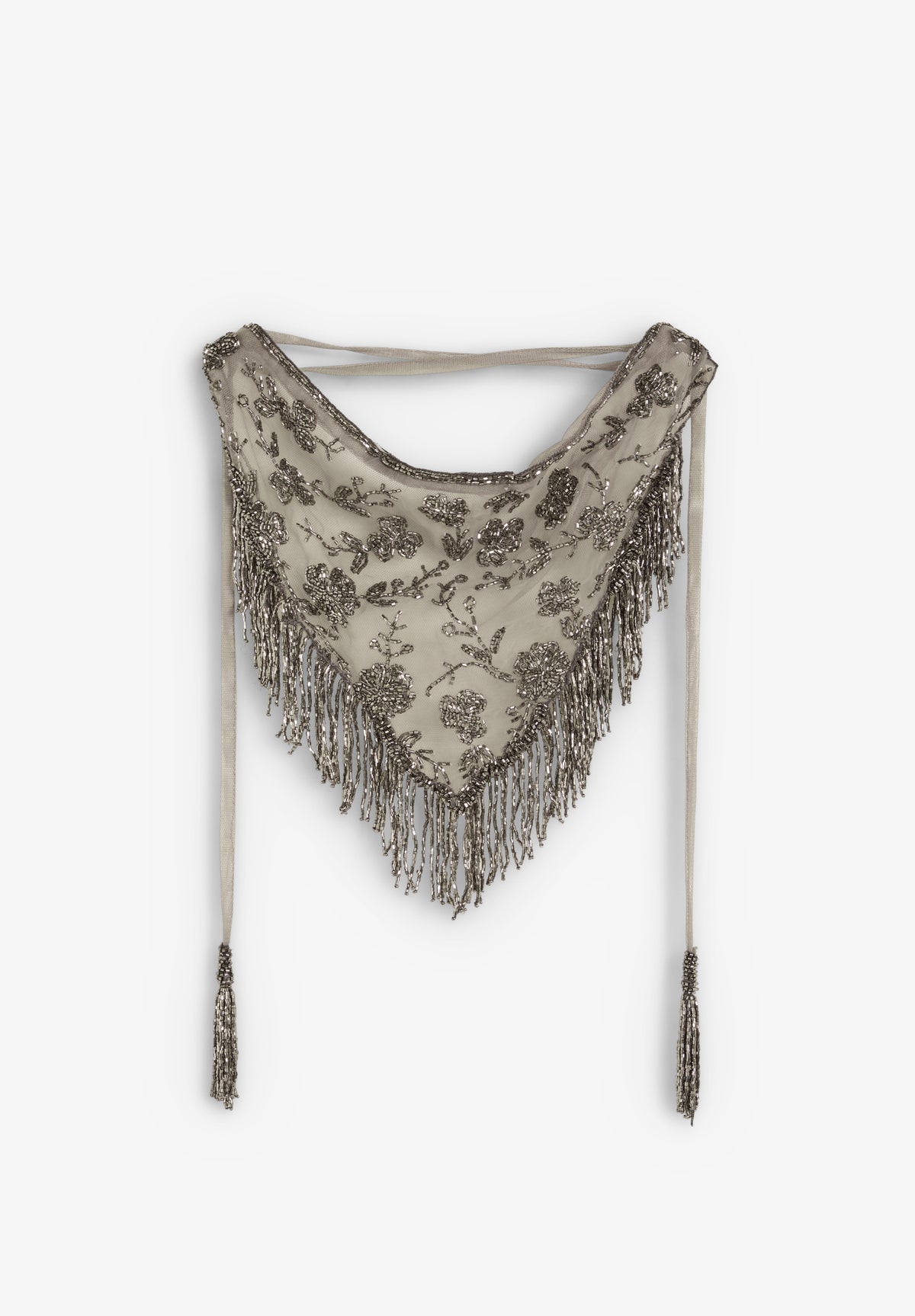 BANDANA FLORAL CUENTAS
