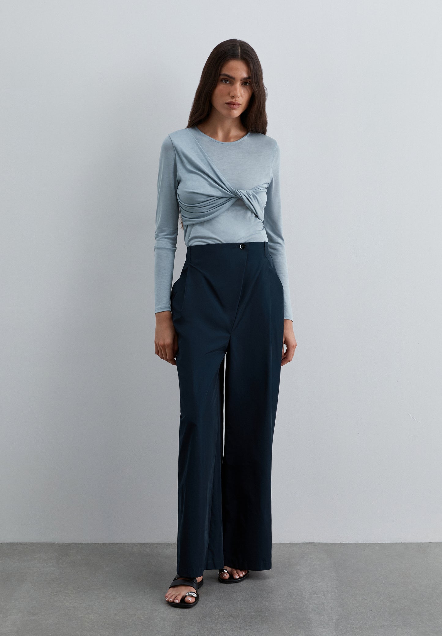 PANTALÓN TAFETA WIDE LEG