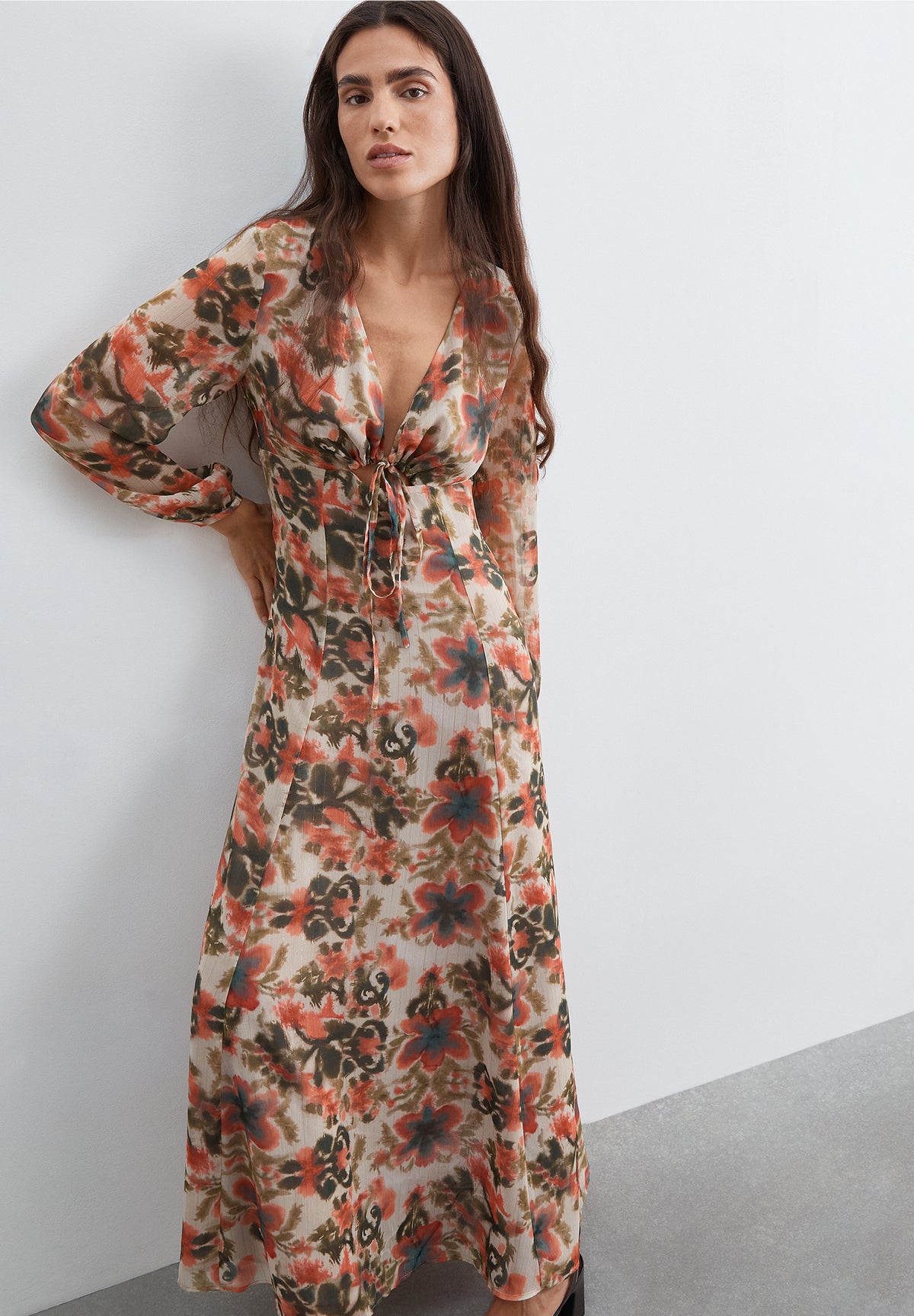 VESTIDO LARGO FLORAL