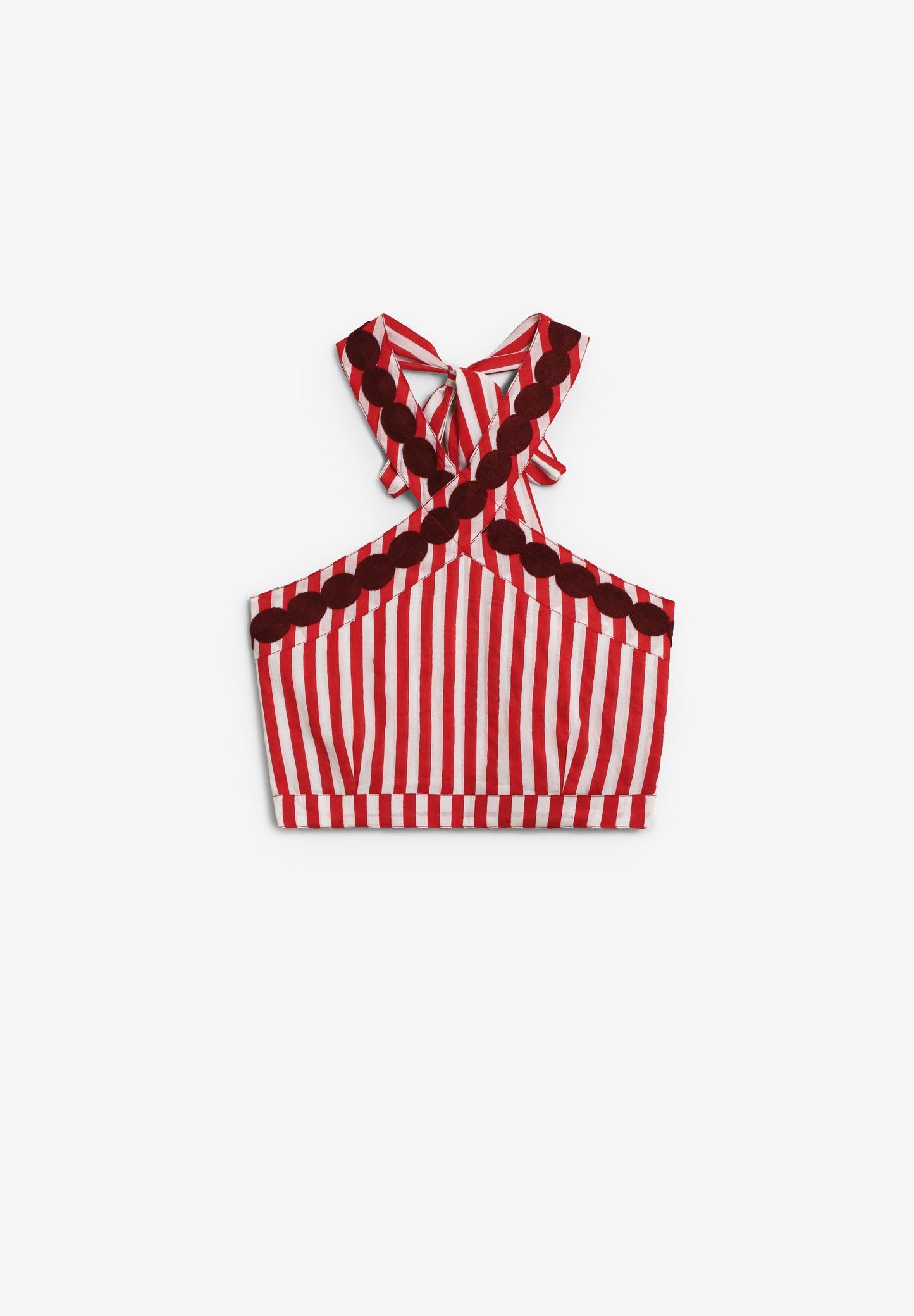 BABBAKI | TOP HALTER BORDADO RUBY