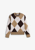 SELECTED | THEA KNIT ARGYLE O-NECK