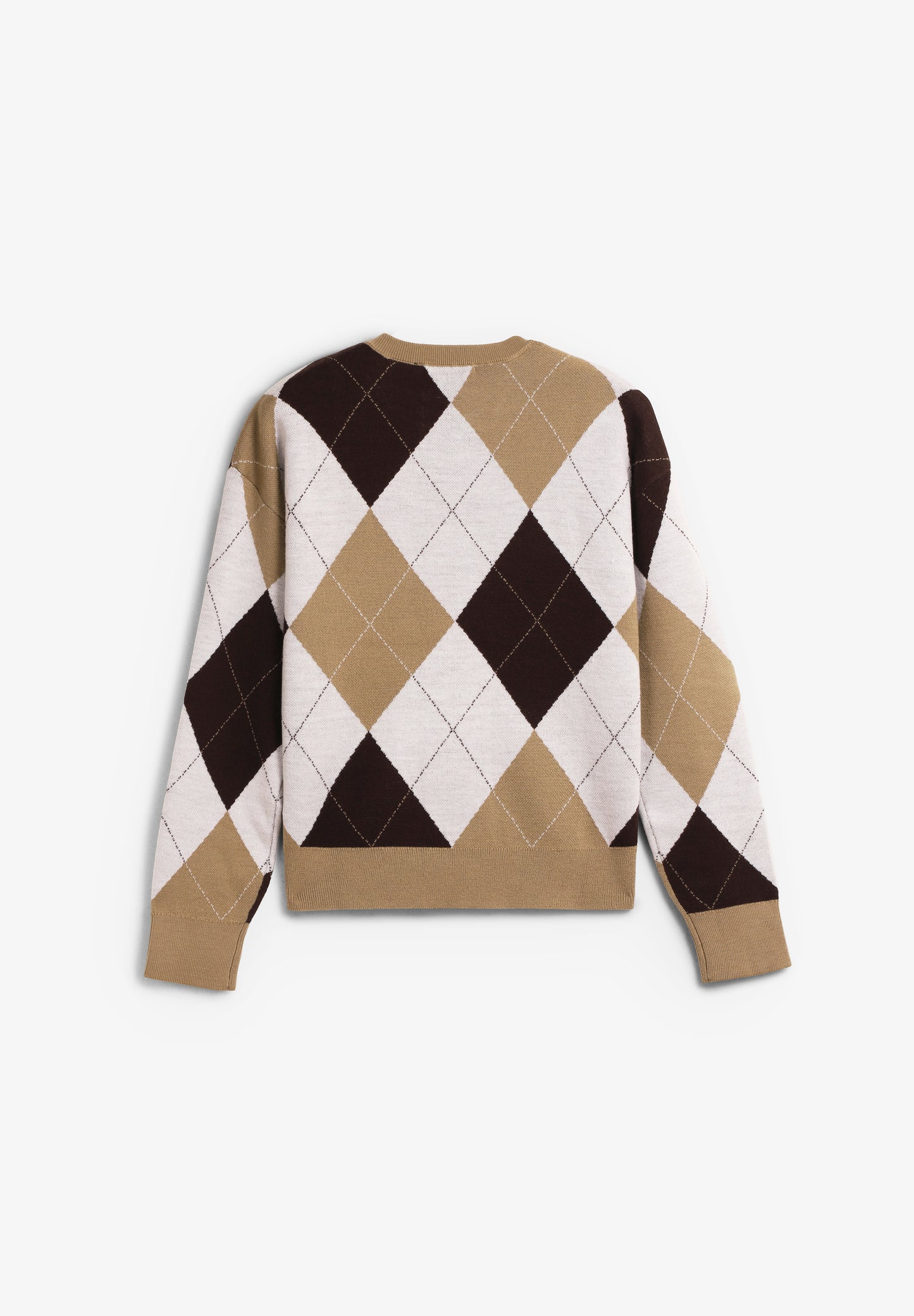 SELECTED | THEA KNIT ARGYLE O-NECK