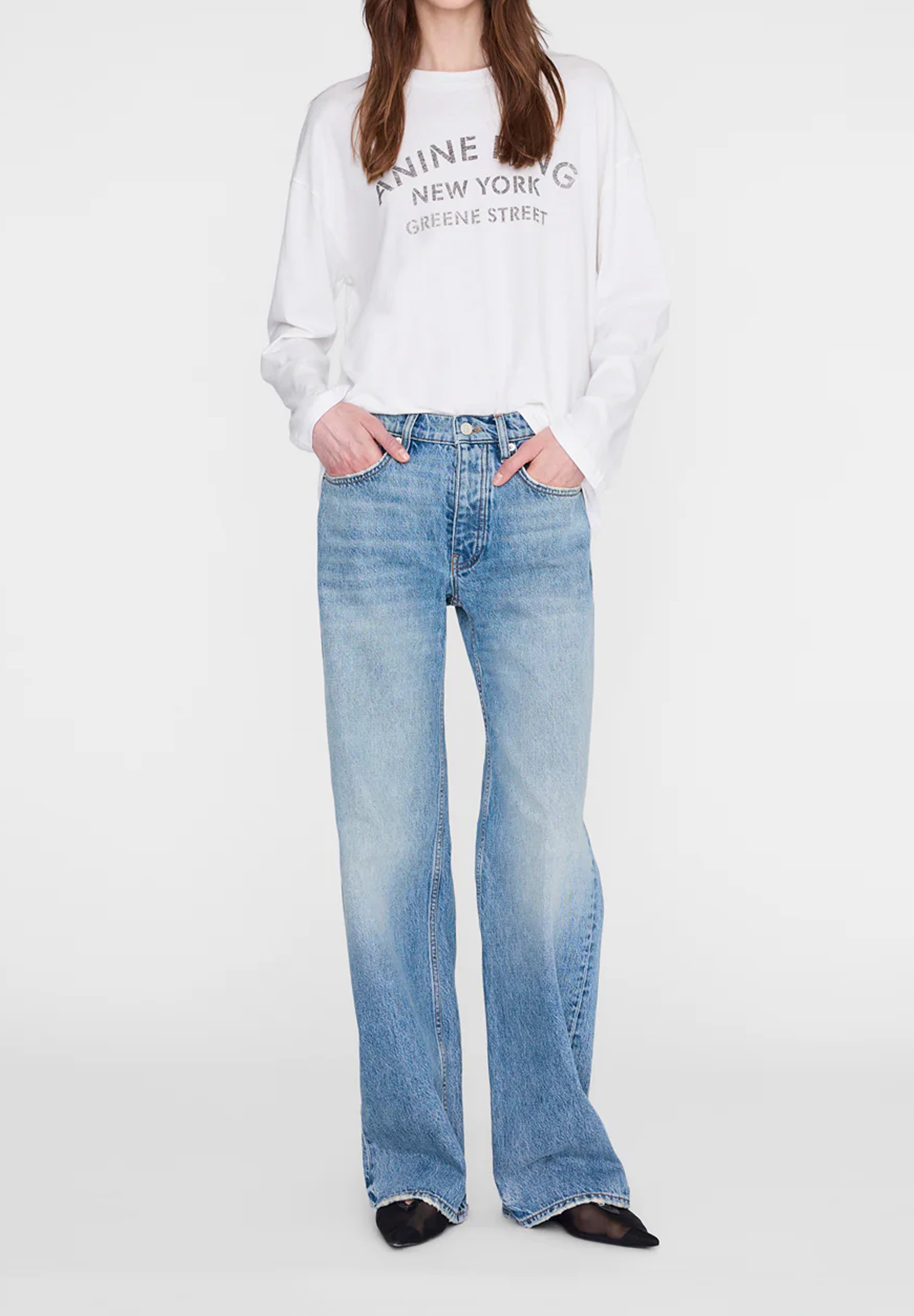 ANINE BING | CAMISETA IVAN NEW YORK STENCIL