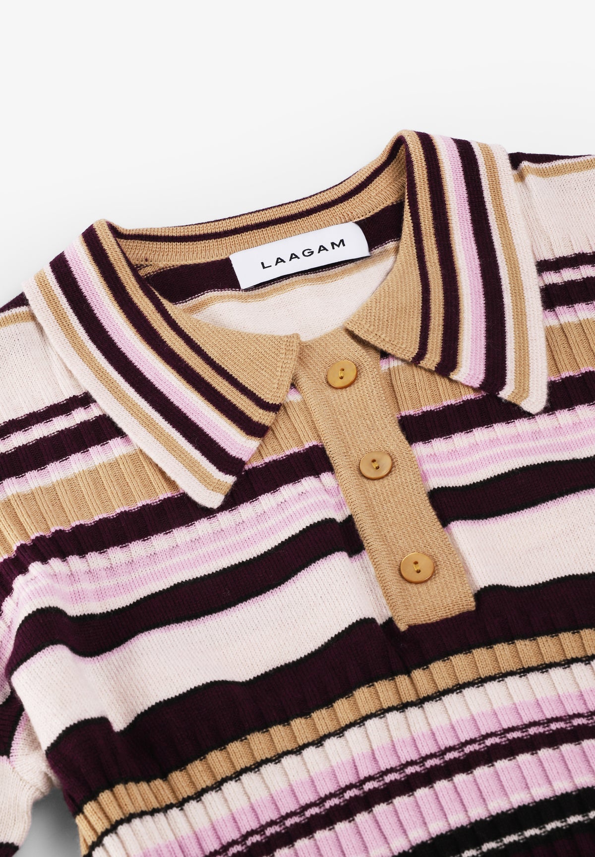 LAAGAM | ILYANA STRIPED POLO KNIT