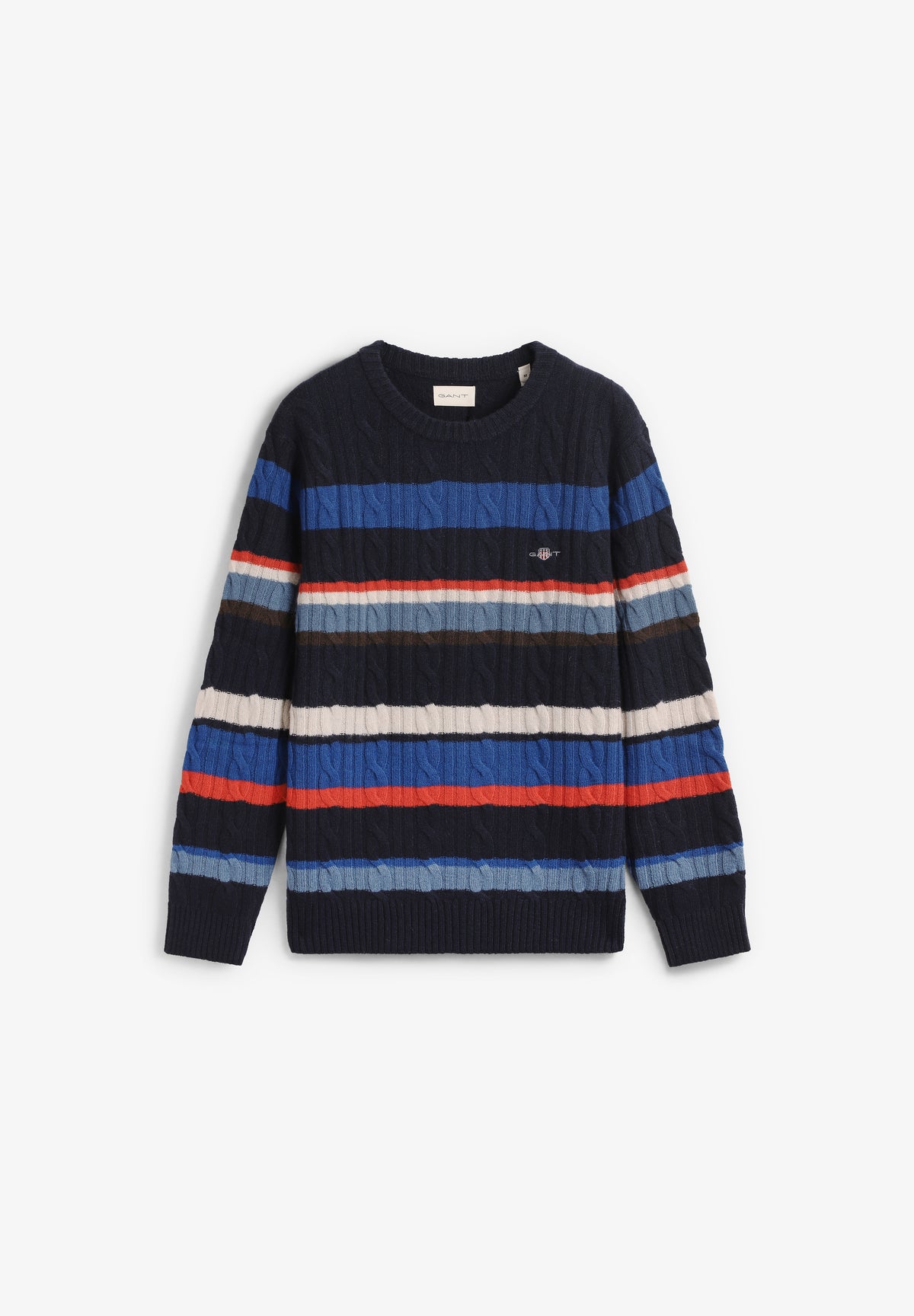 GANT | JERSEY LAMBSWOOL CABLE STRIPED