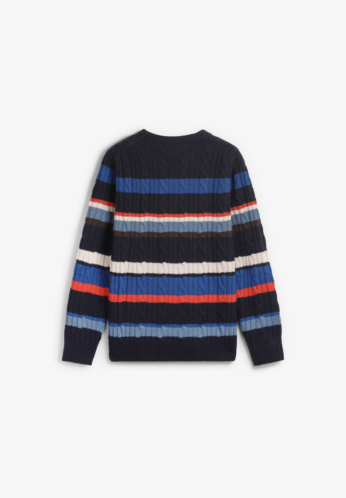 GANT | JERSEY LAMBSWOOL CABLE STRIPED