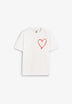 THINKING MU | TAPE HEART WHITE AARON TEE