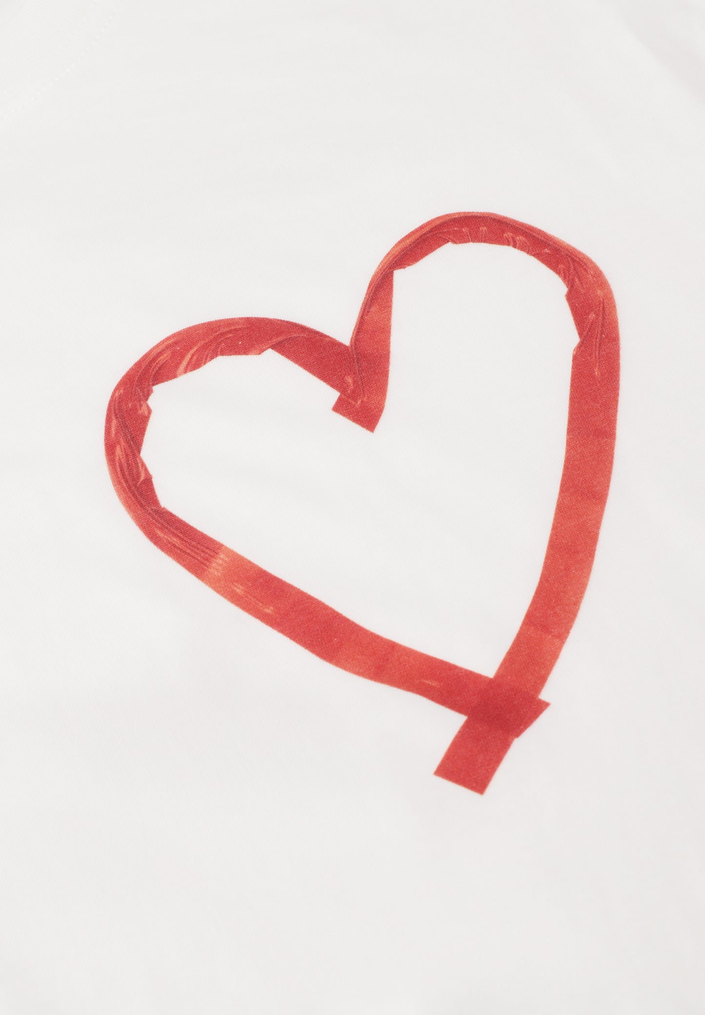THINKING MU | TAPE HEART WHITE AARON TEE
