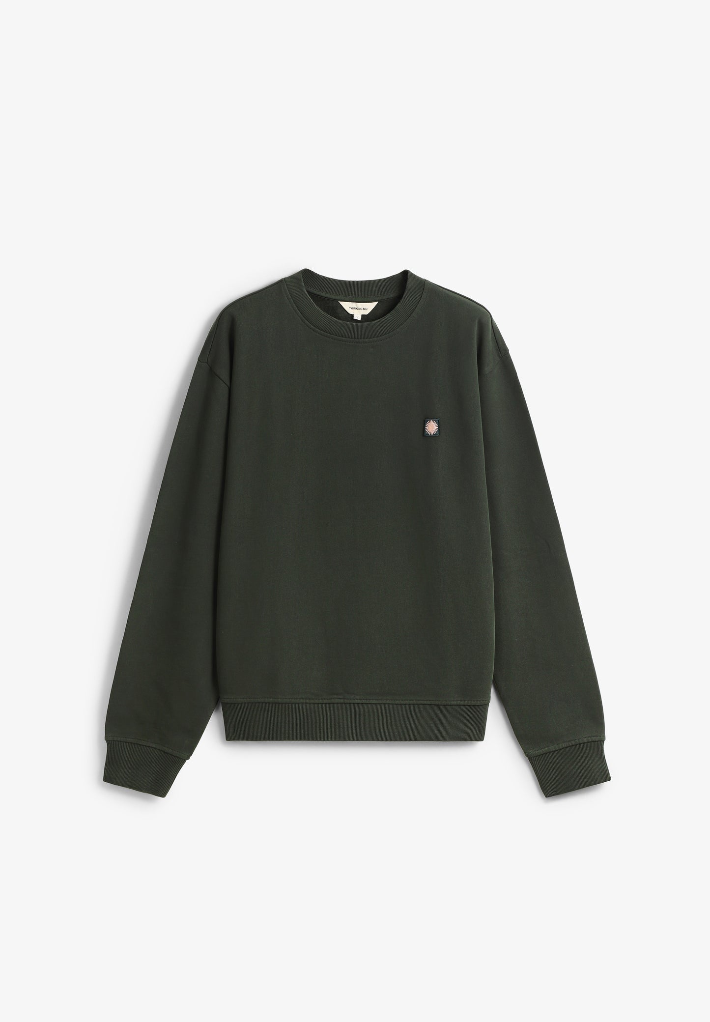 THINKING MU | SOL CONTRAST BOTTLE GREEN LEON SWEATSHIRT