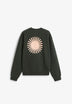 THINKING MU | SOL CONTRAST BOTTLE GREEN LEON SWEATSHIRT