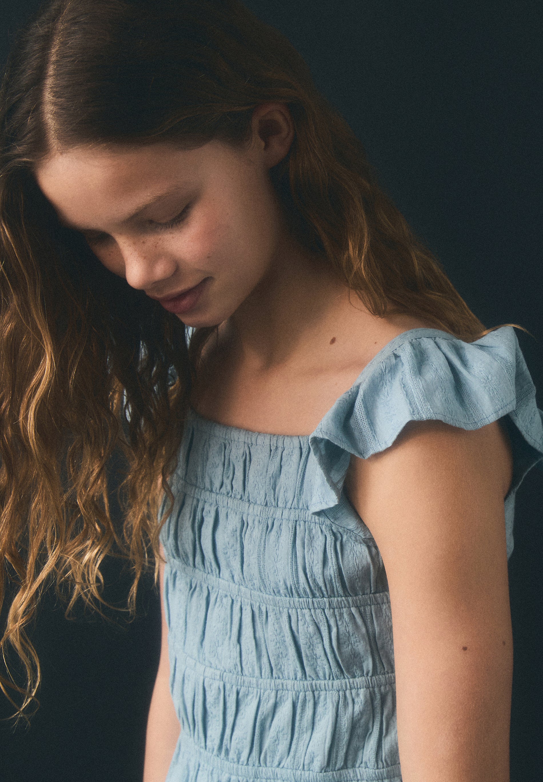 BLUSA VOLANTES FRUNCIDA