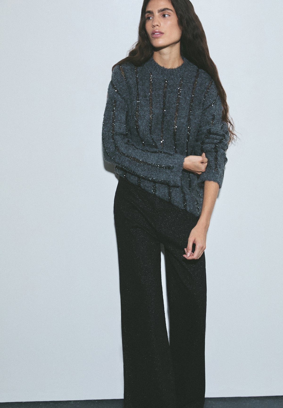 JEANS WIDE LEG GLITTER