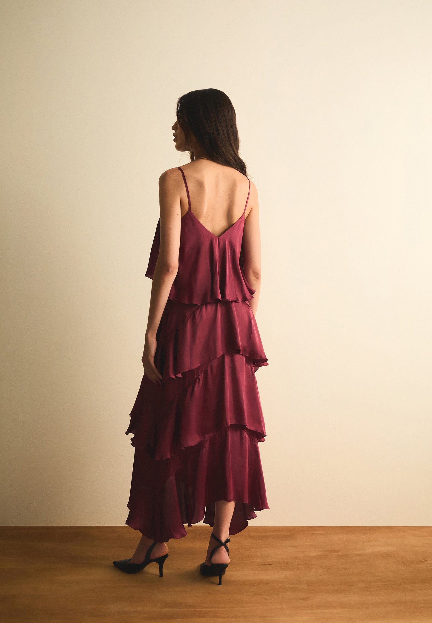 VESTIDO LENCERO VOLANTES