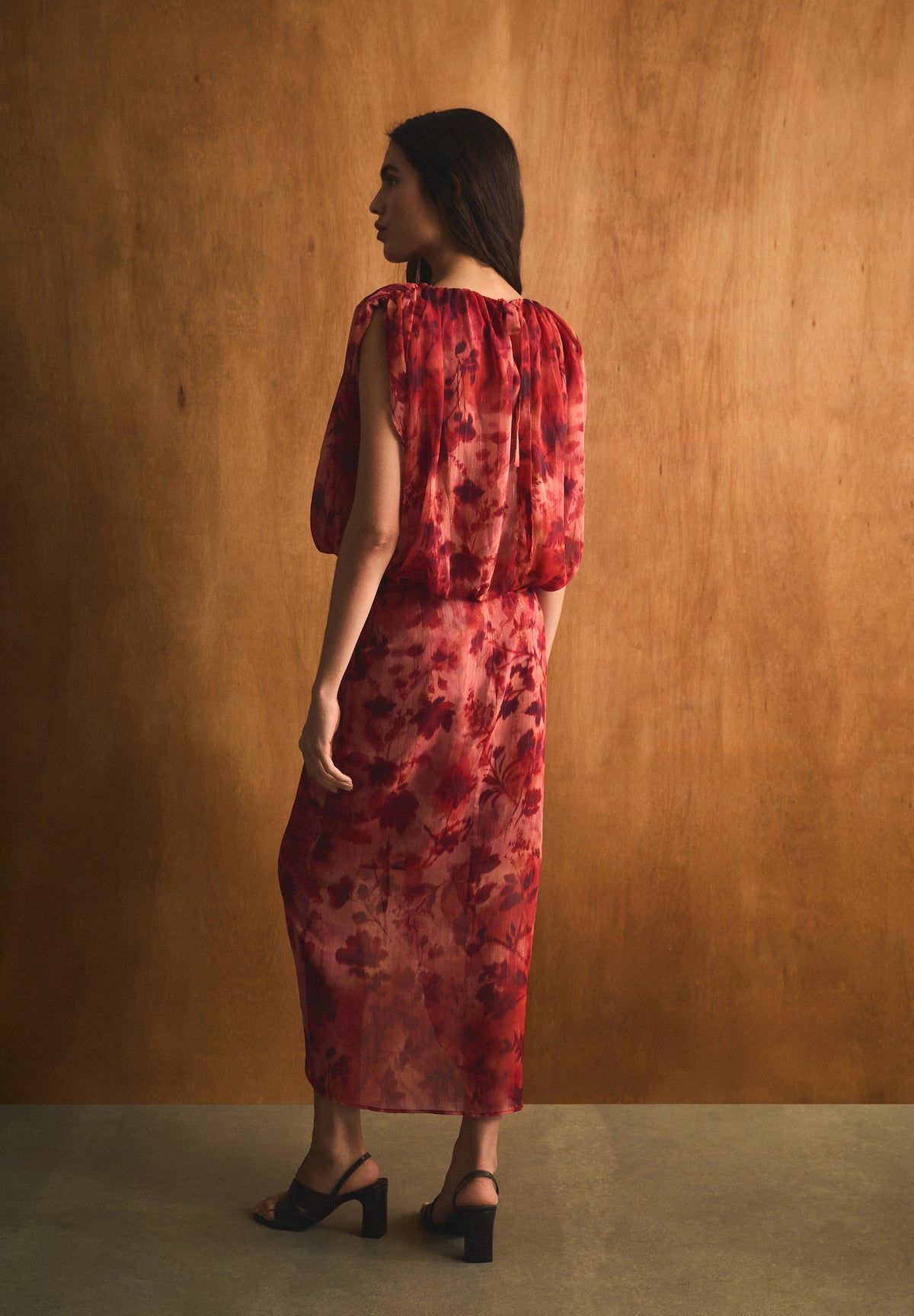 FALDA MIDI ESTAMPADO FLORAL