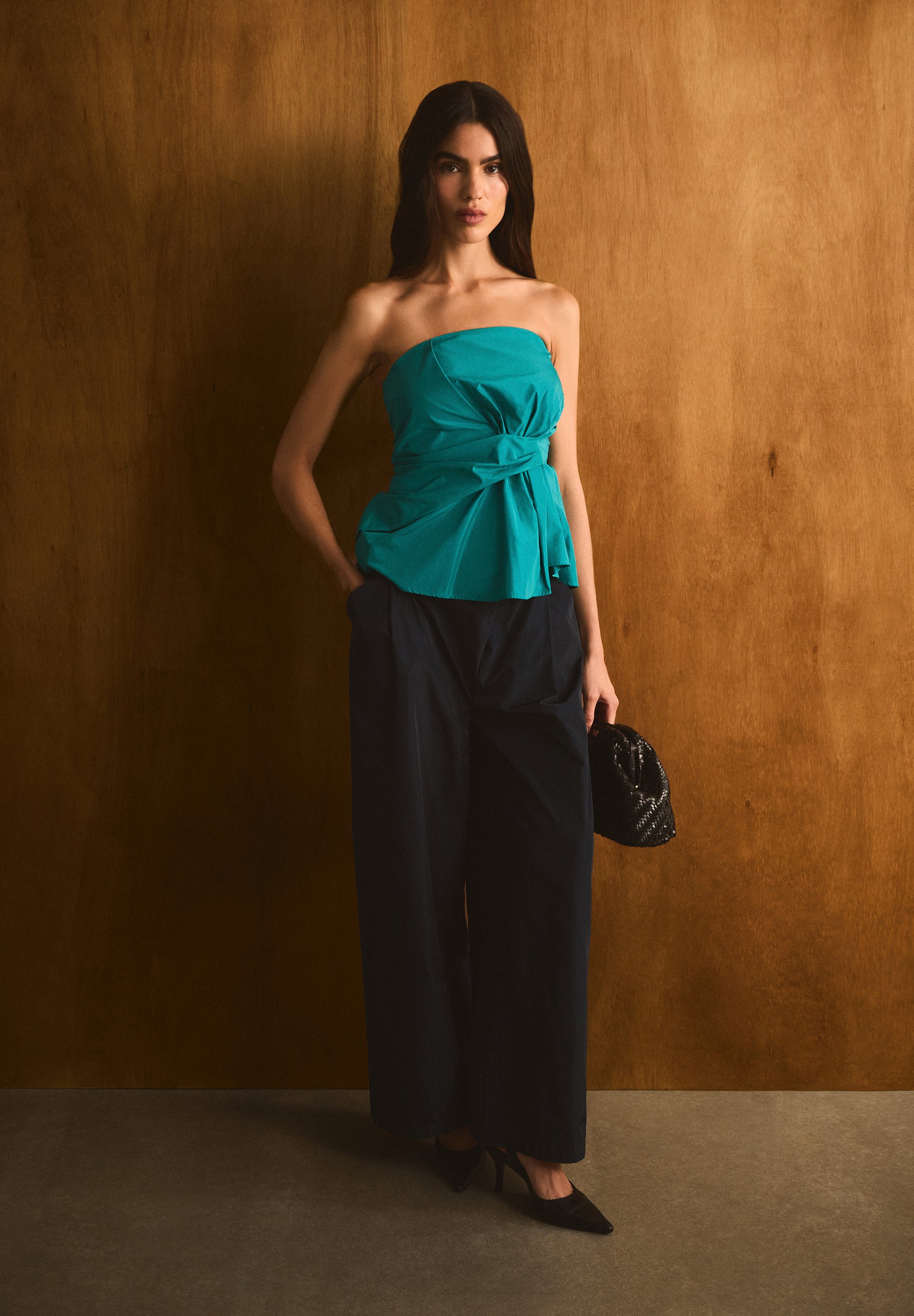 PANTALÓN TAFETA WIDE LEG