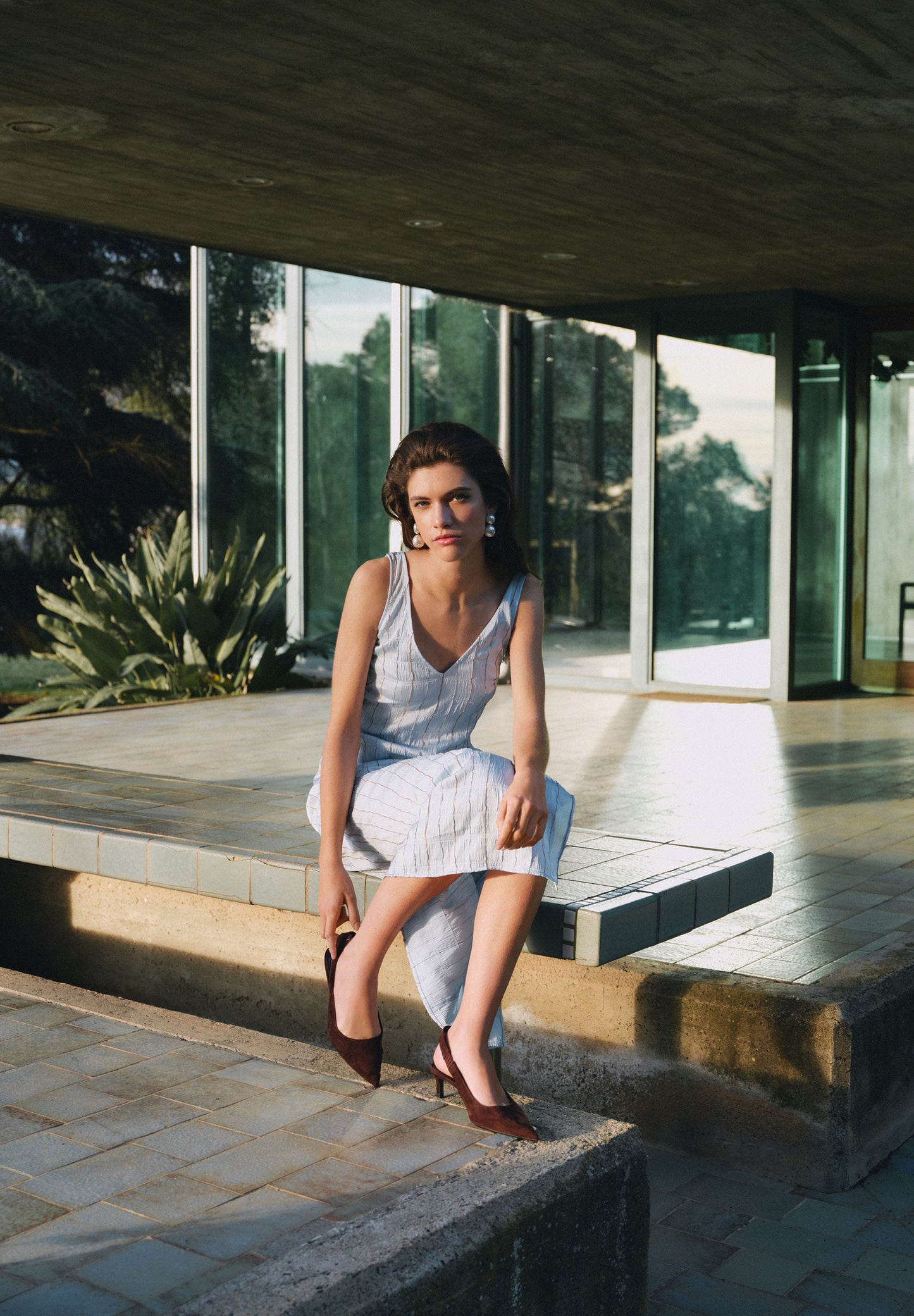 VESTIDO MIDI TEXTURA