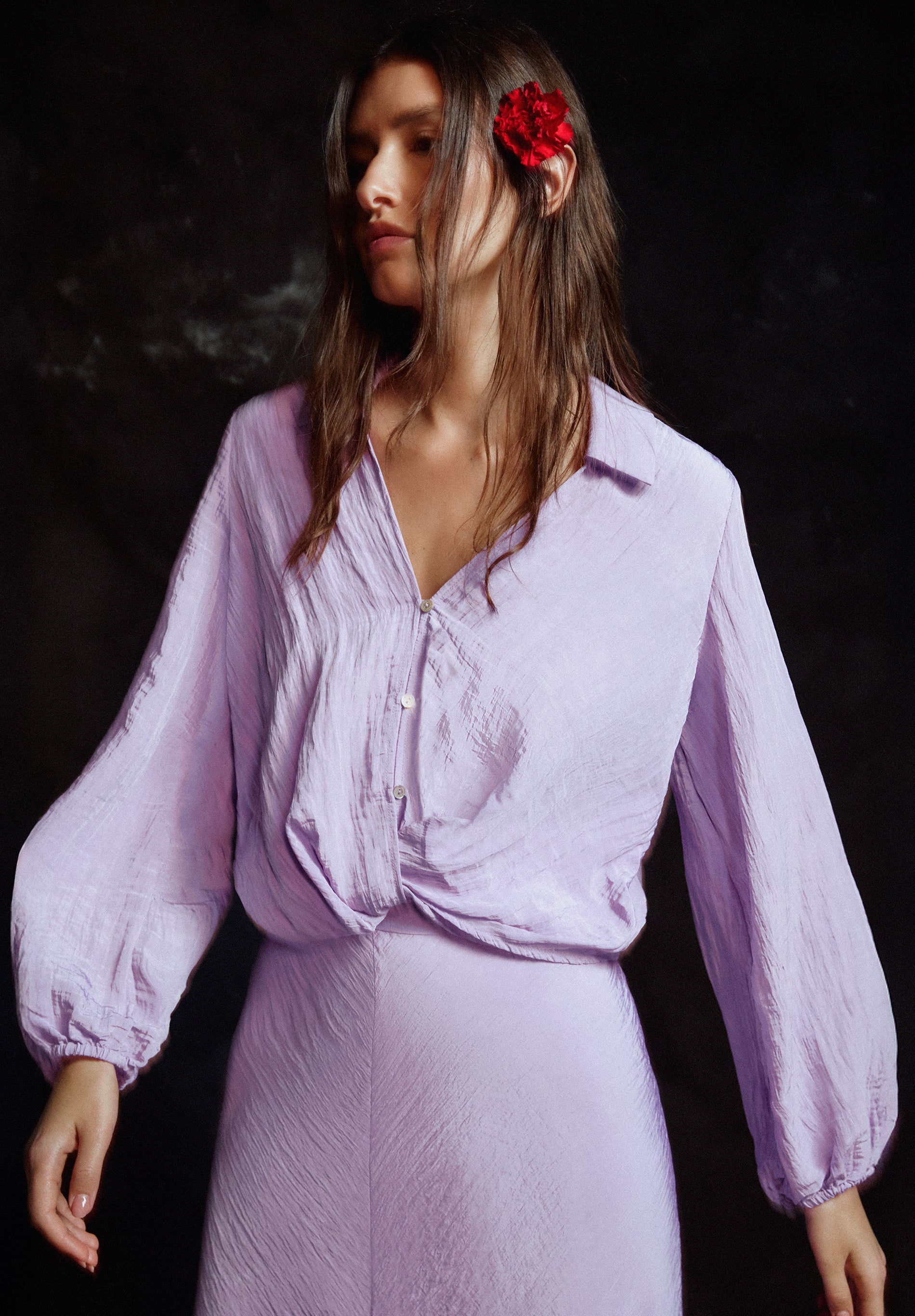 BLUSA FLUIDA DETALLE CRUZADO