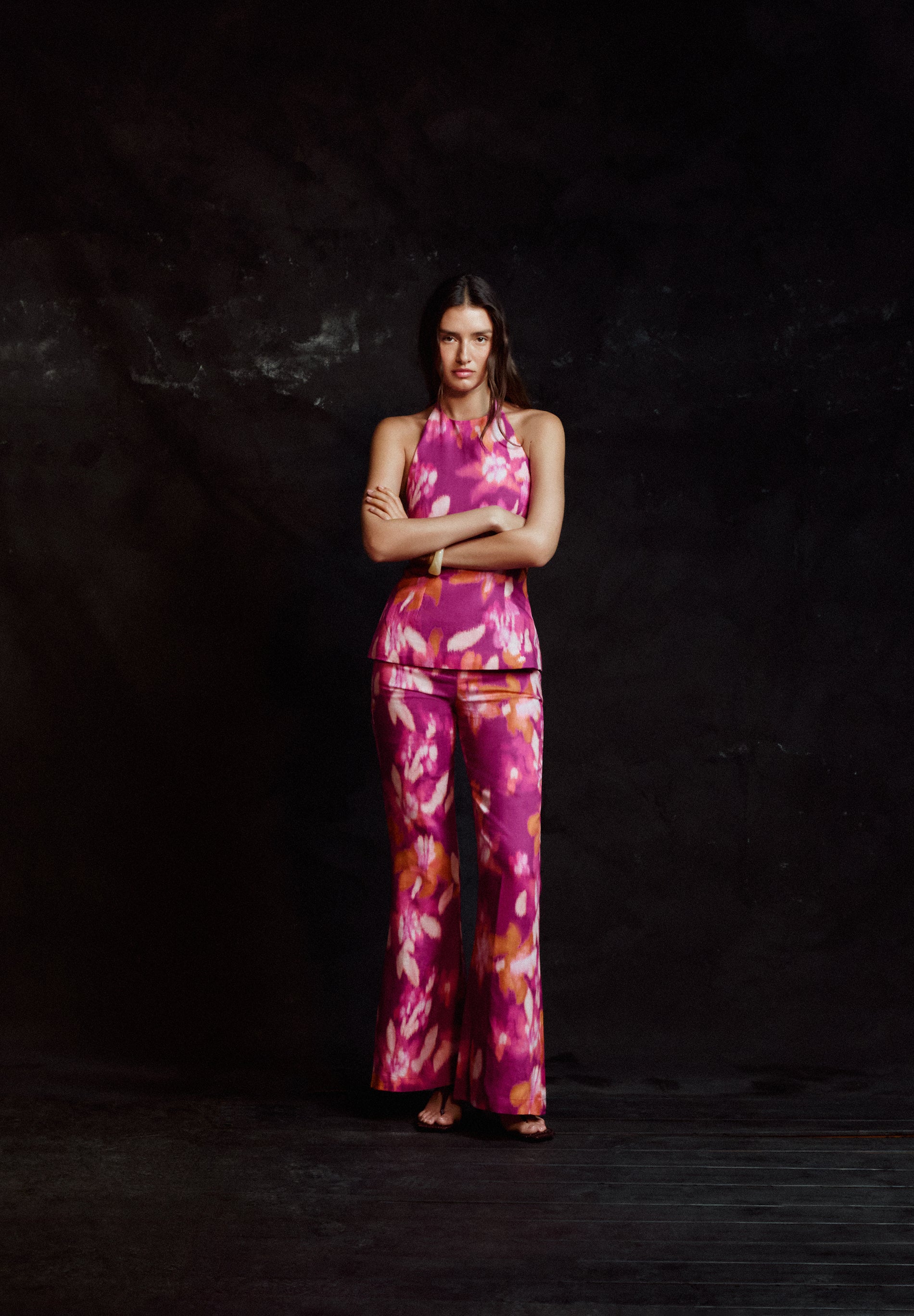 TOP LINO ESTAMPADO FLORAL