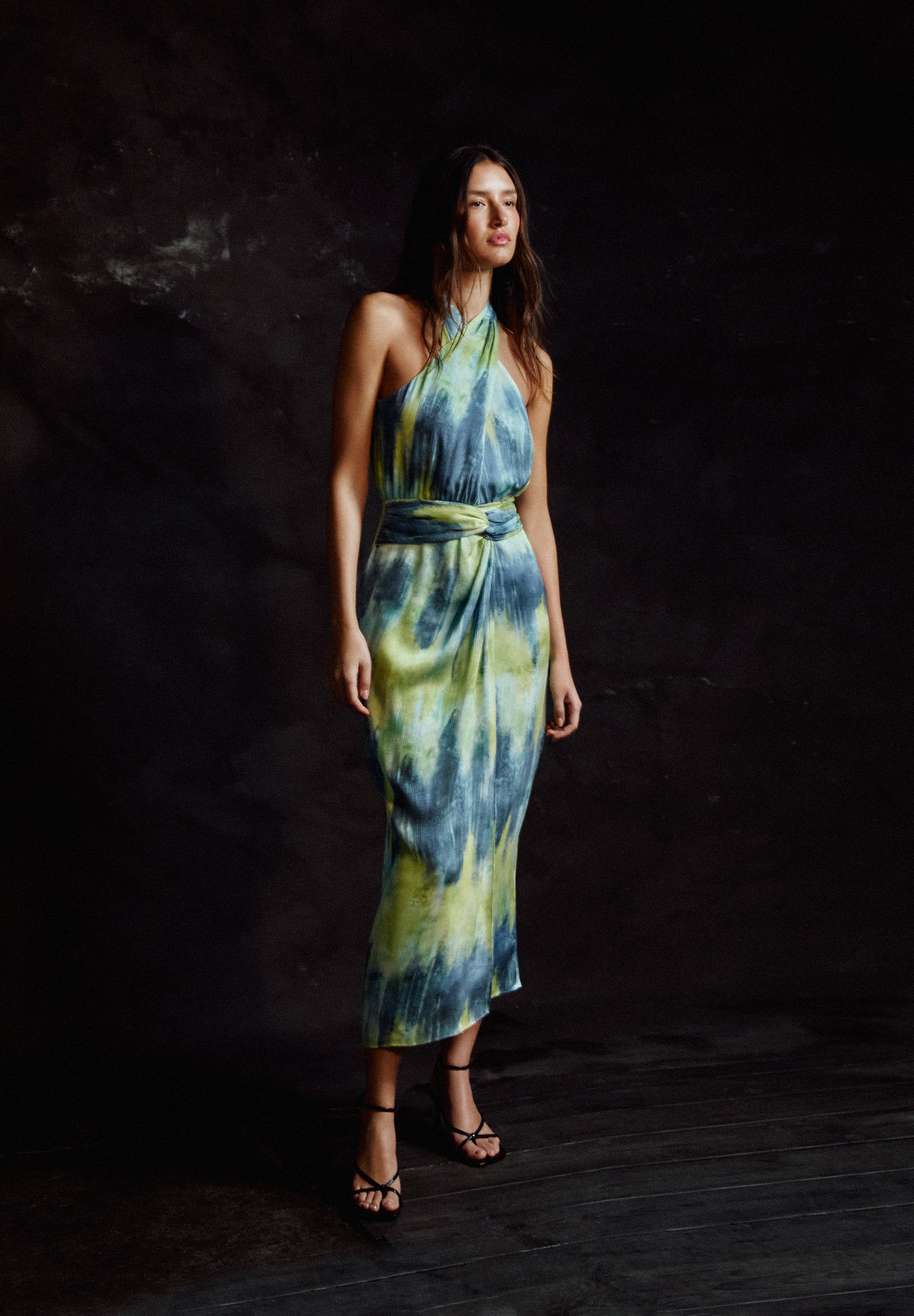 VESTIDO MIDI TIE DYE NUDO