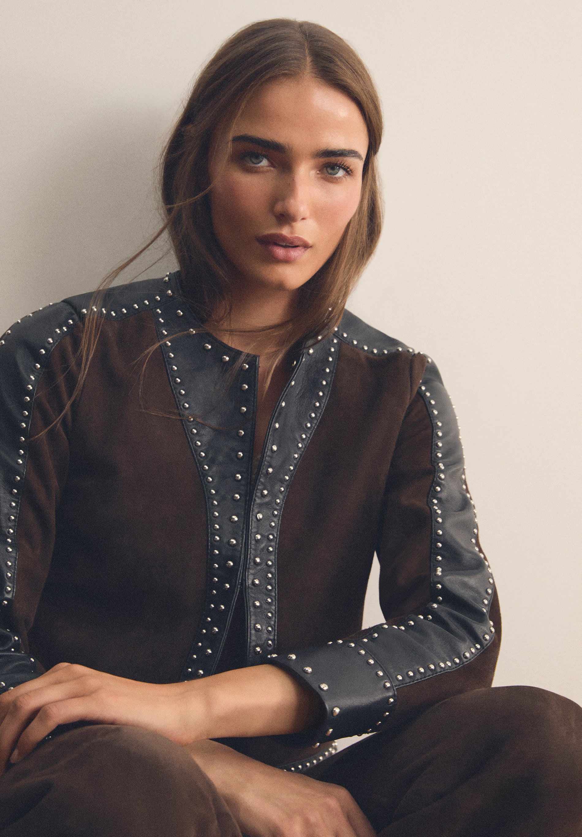 CHAQUETA PIEL STUDS