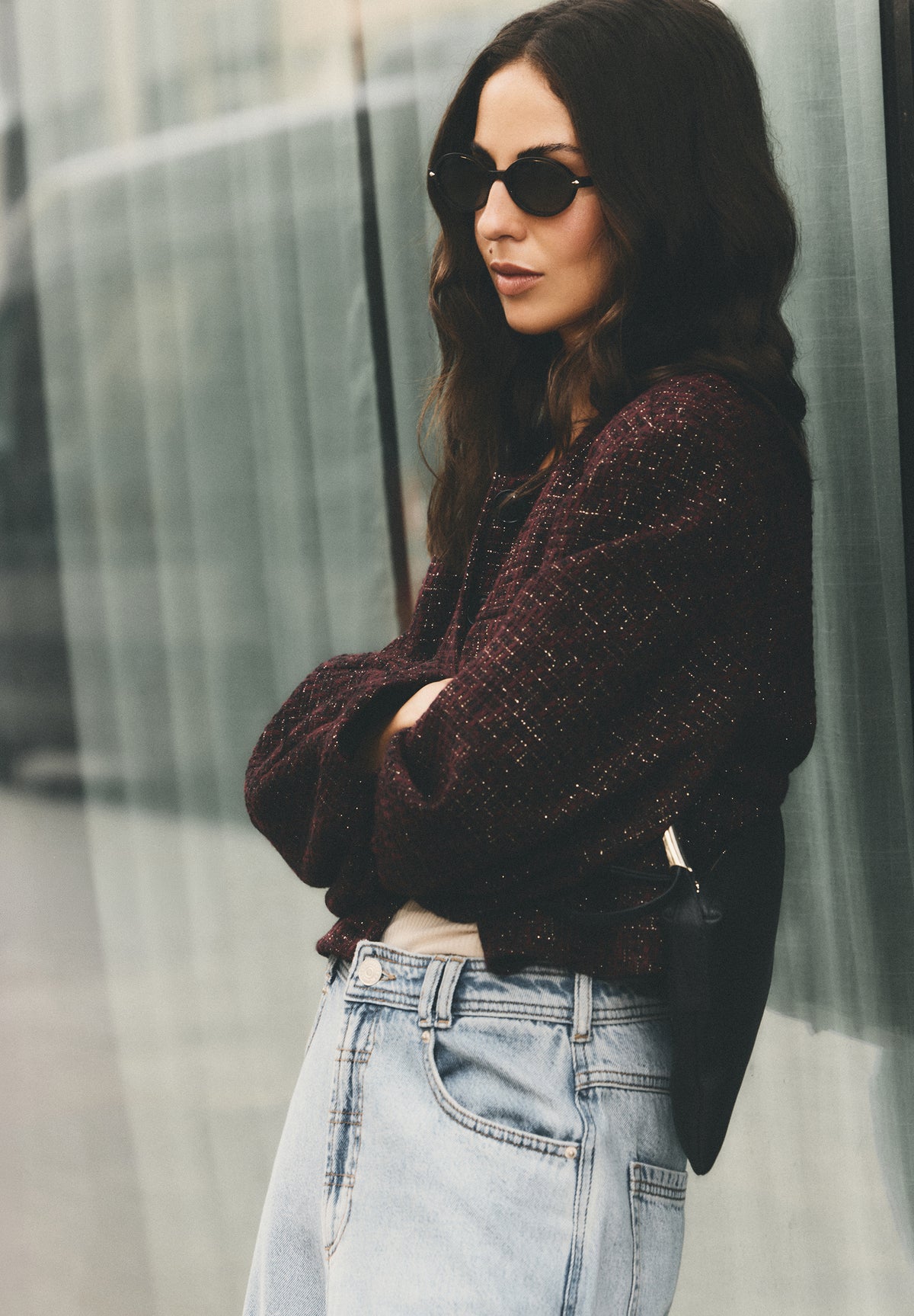 CHAQUETA TWEED HILO METALIZADO