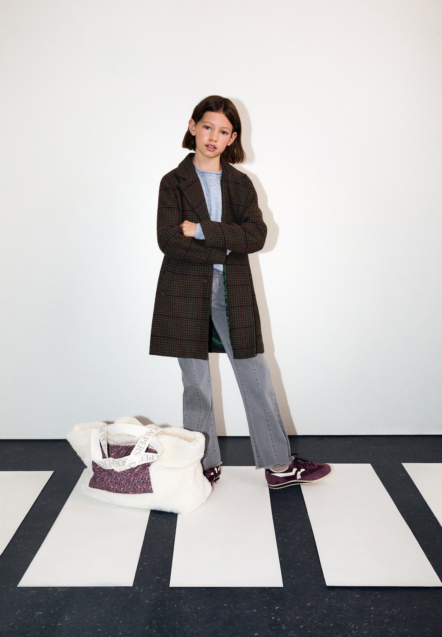 ABRIGO PAÑO CUADROS