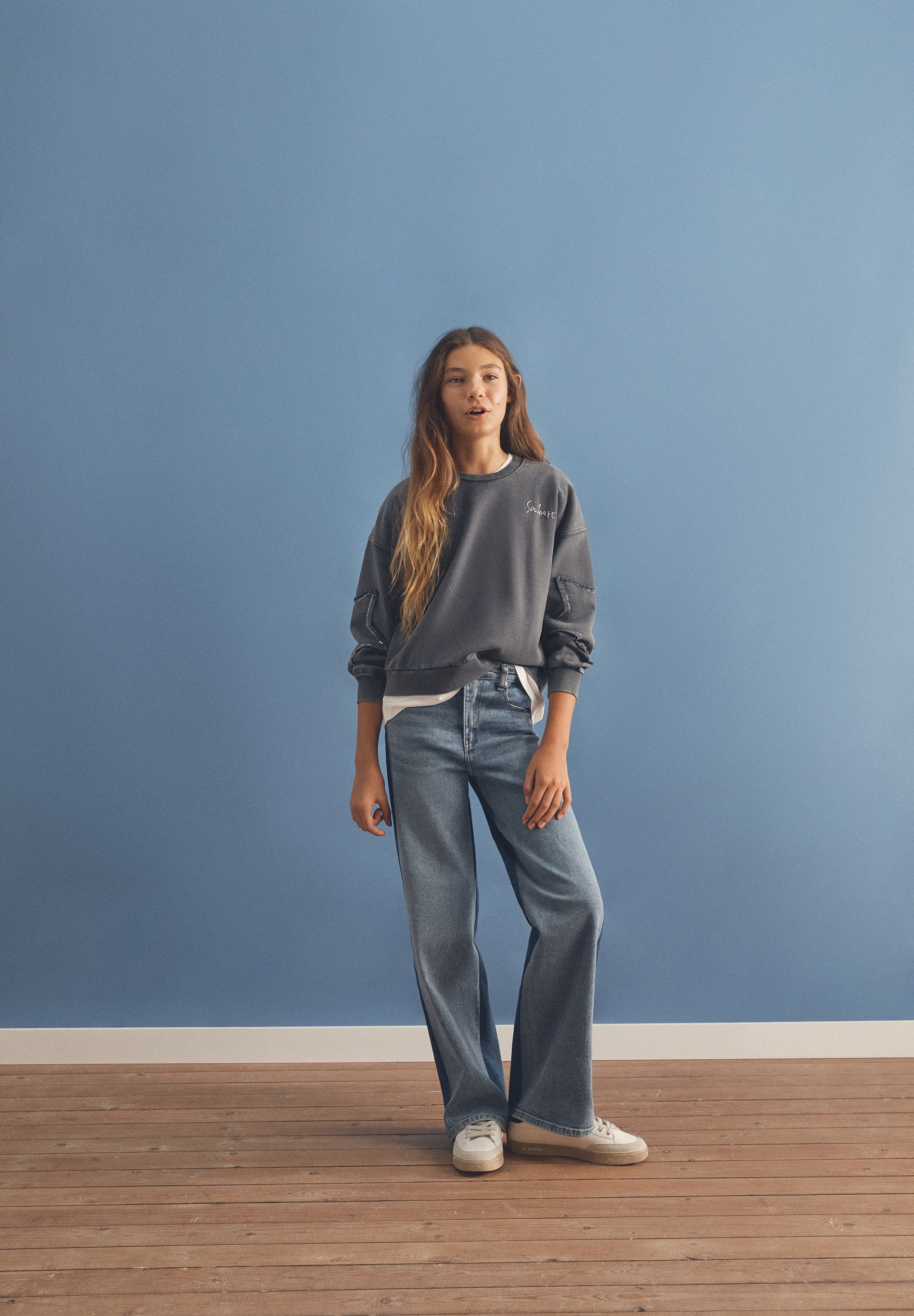 PANTALÓN DENIM BICOLOR