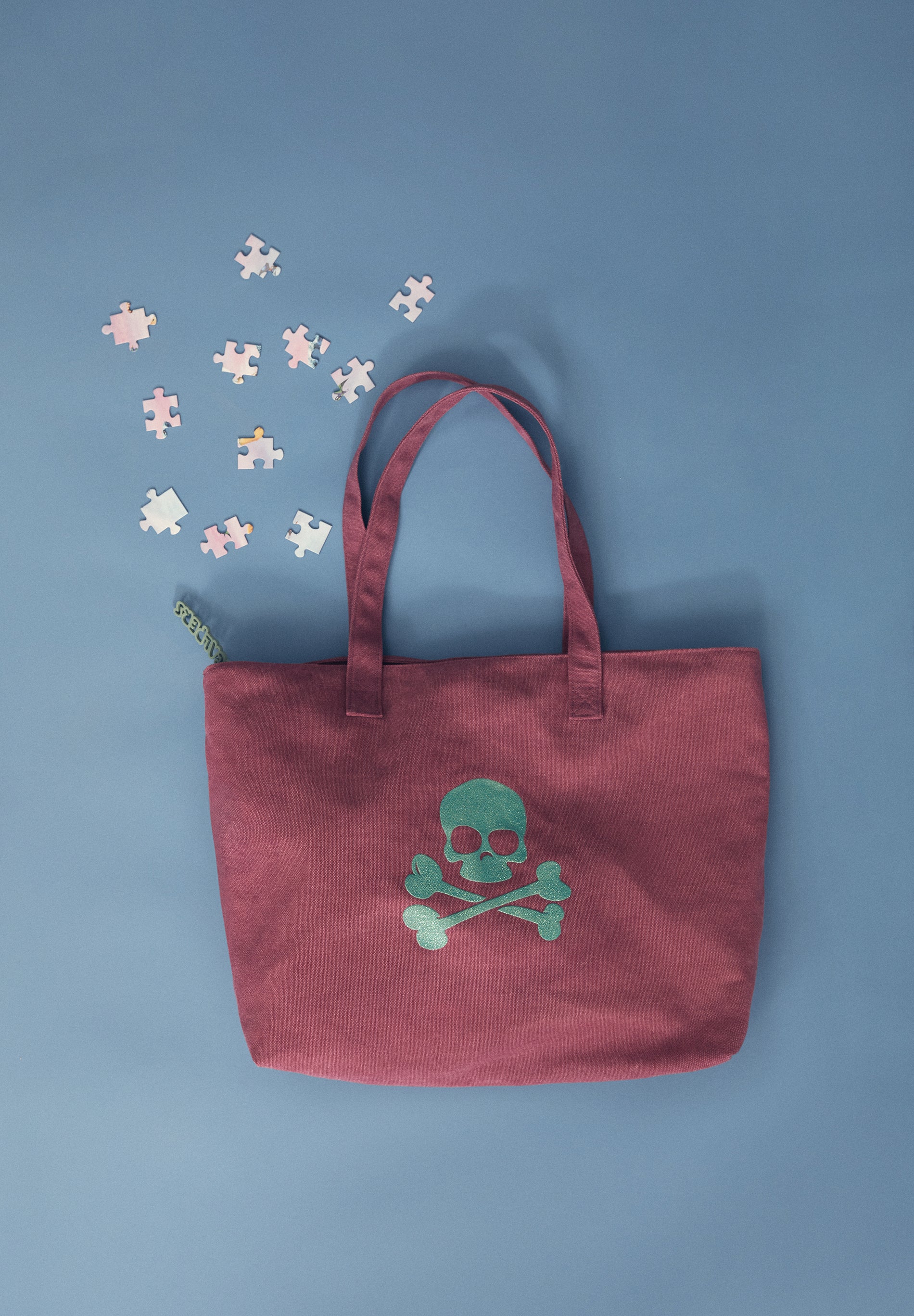 BOLSO SHOPPER CALAVERA GLITTER
