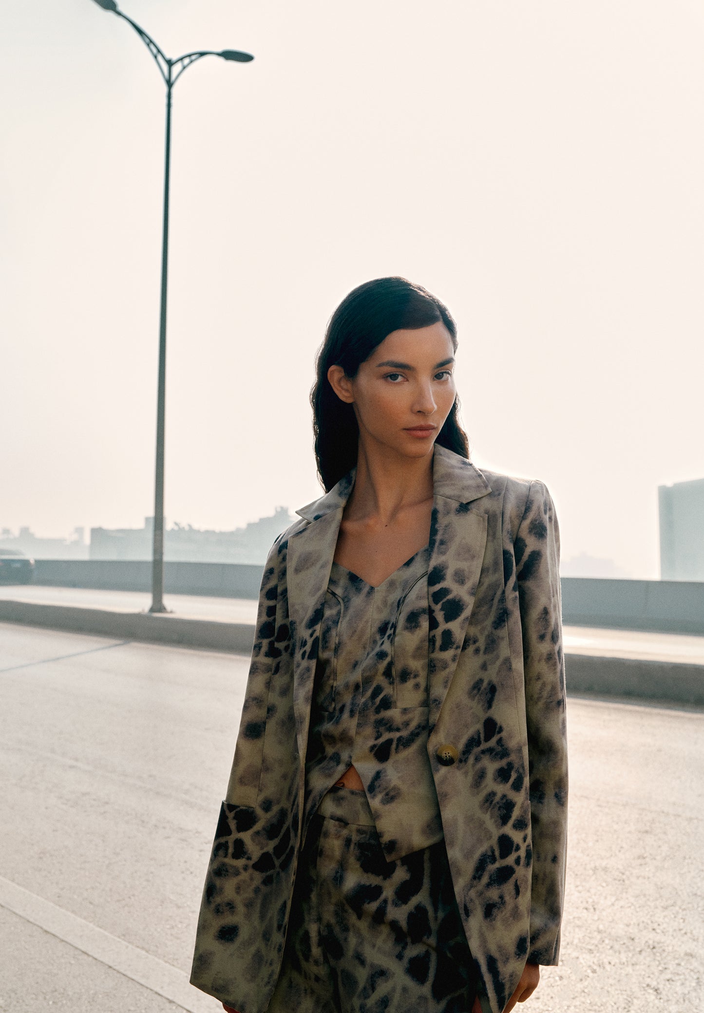 SCPRINT LINEN BLAZER