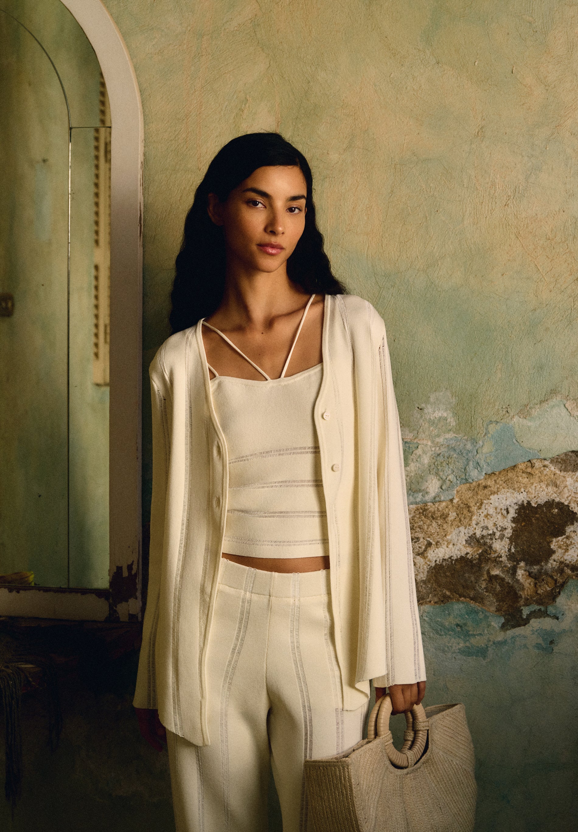 CÁRDIGAN PUNTO SESGADO