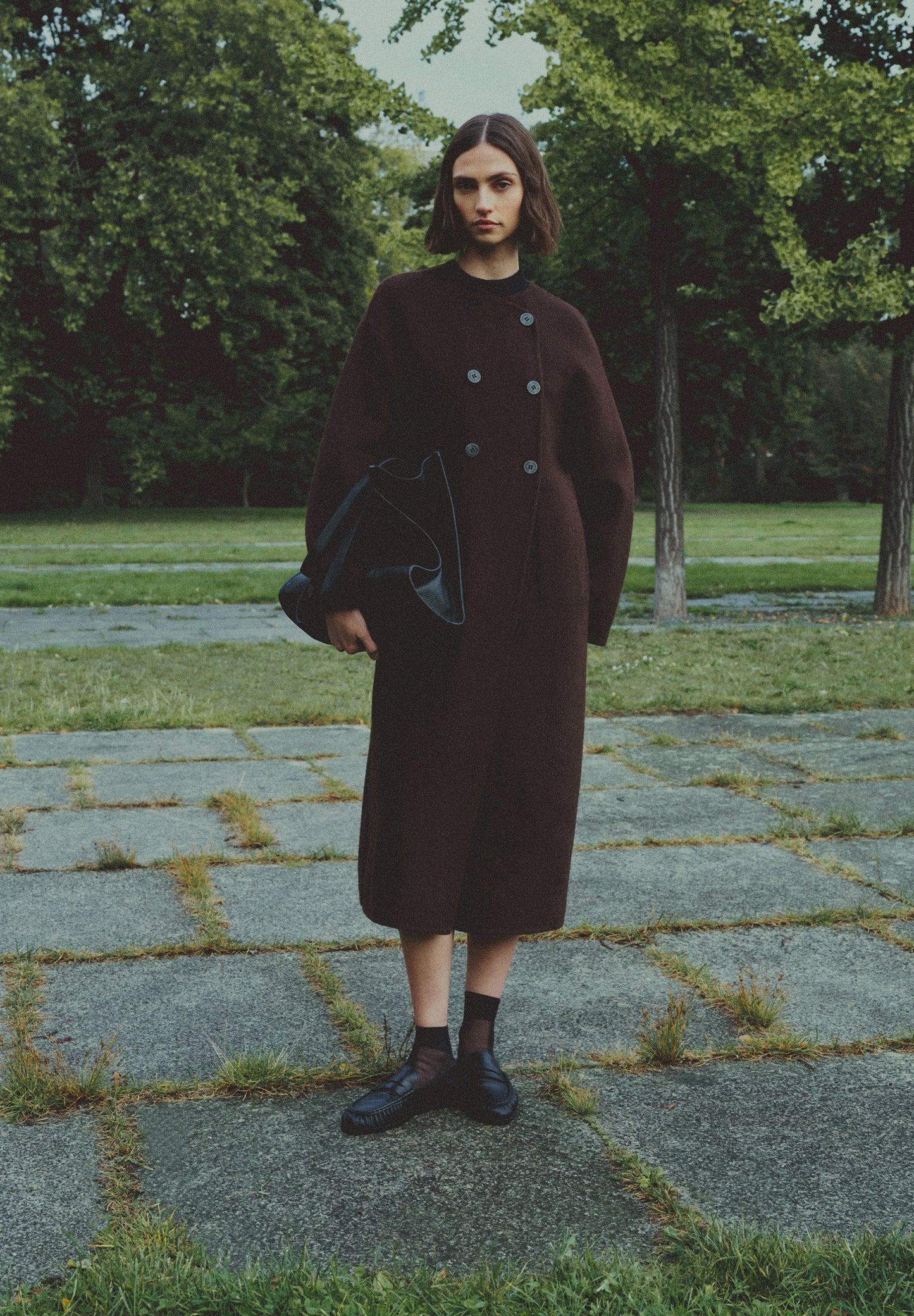 ABRIGO REVERSIBLE MEZCLA LANA