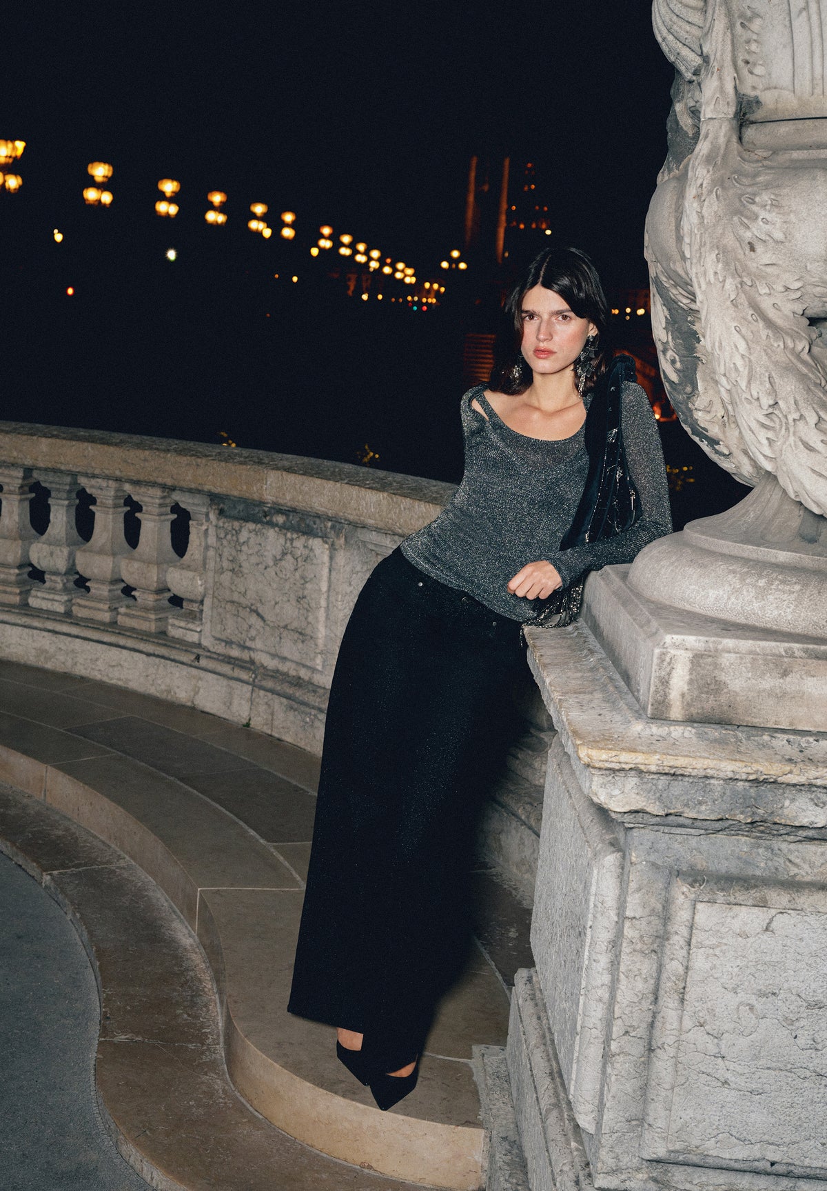JEANS WIDE LEG GLITTER