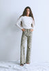 JEANS BOOTCUT ANIMAL PRINT