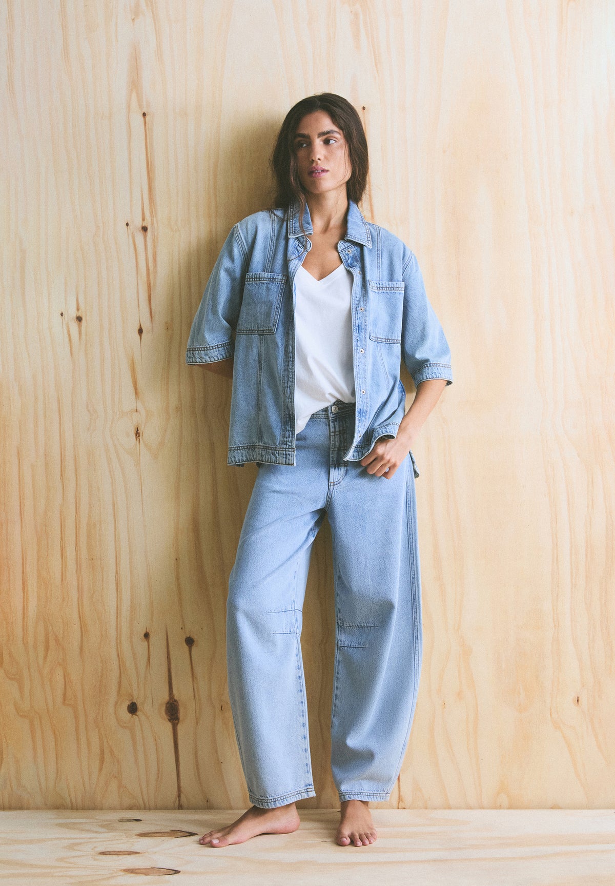 CAMISA DENIM BOLSILLOS