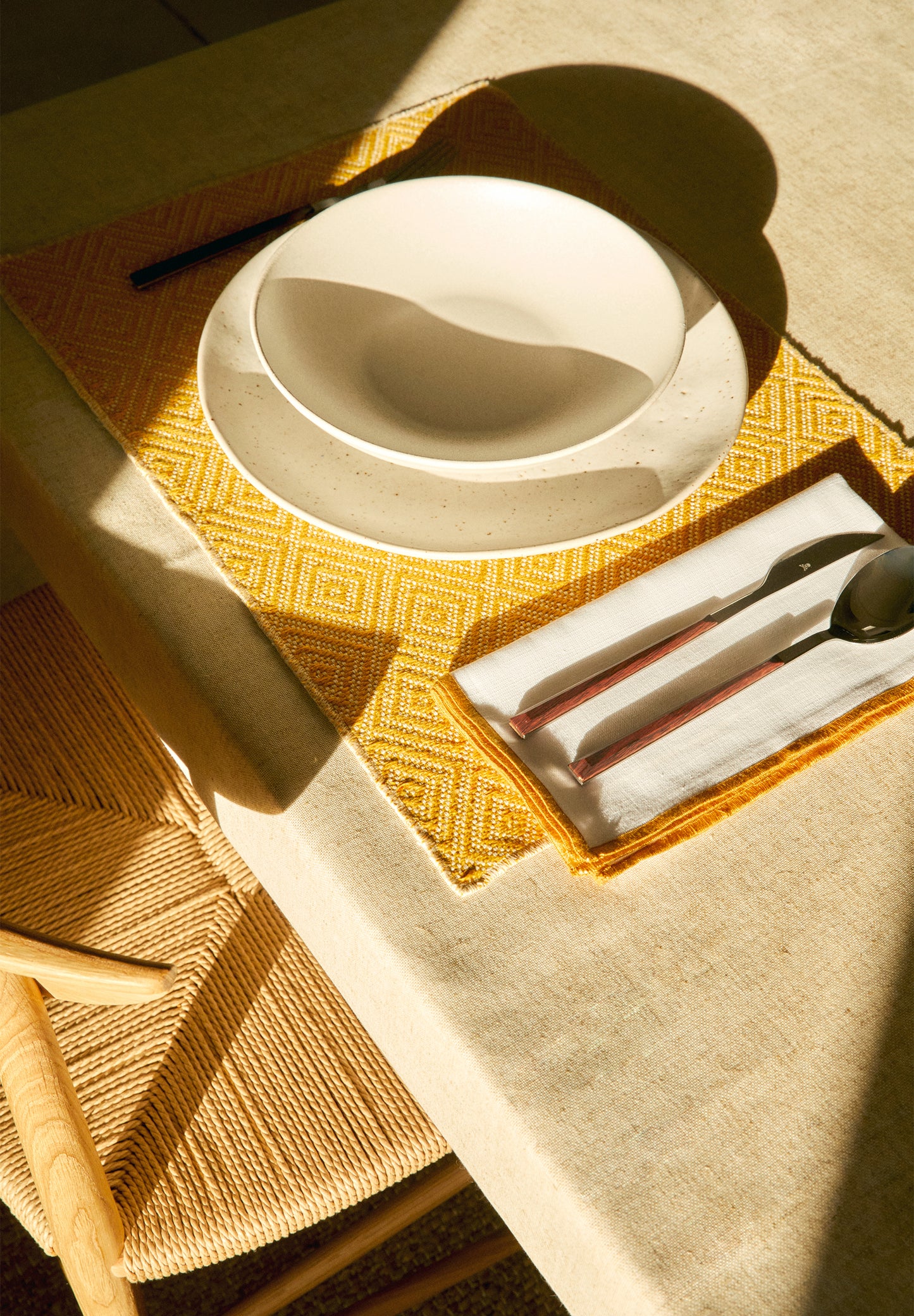 PACK SERVILLETAS LINO BORDE CONTRASTE