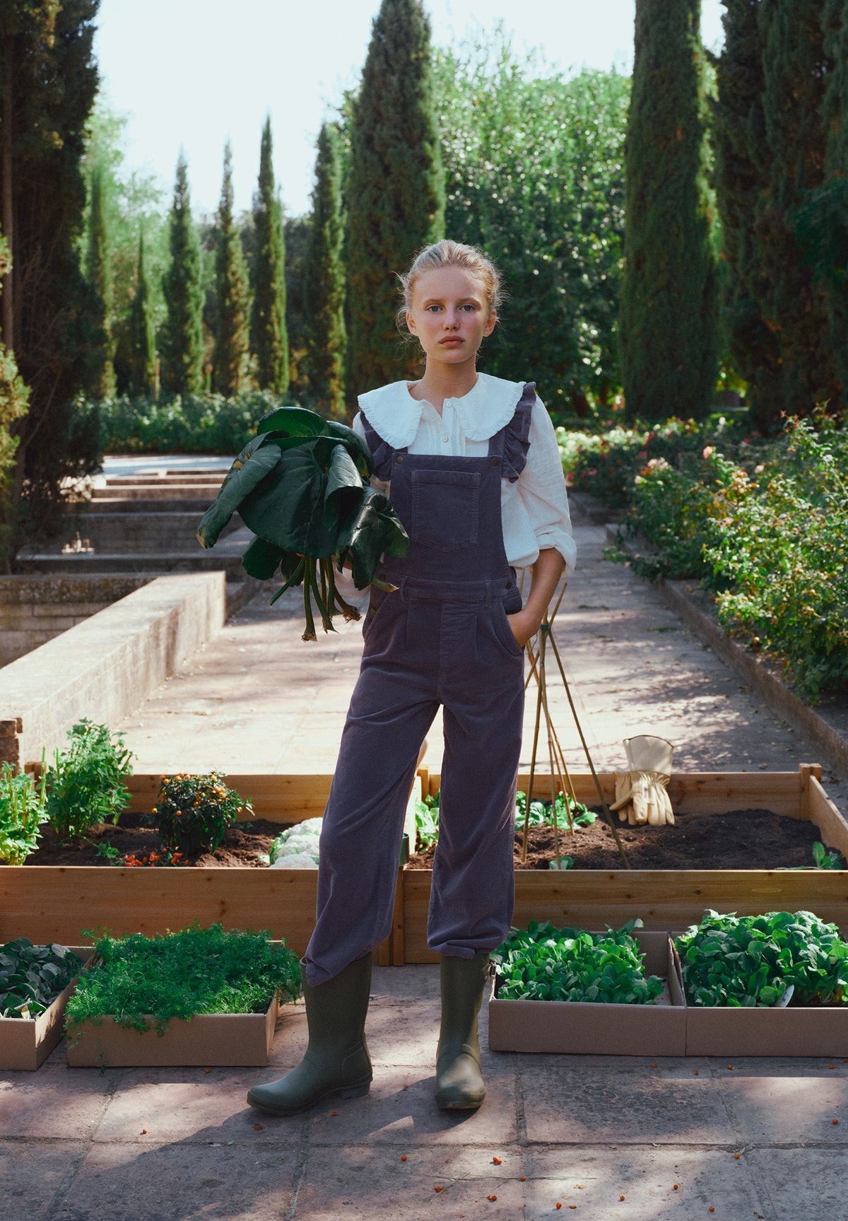SCSMART CORD DUNGAREE GIRLS