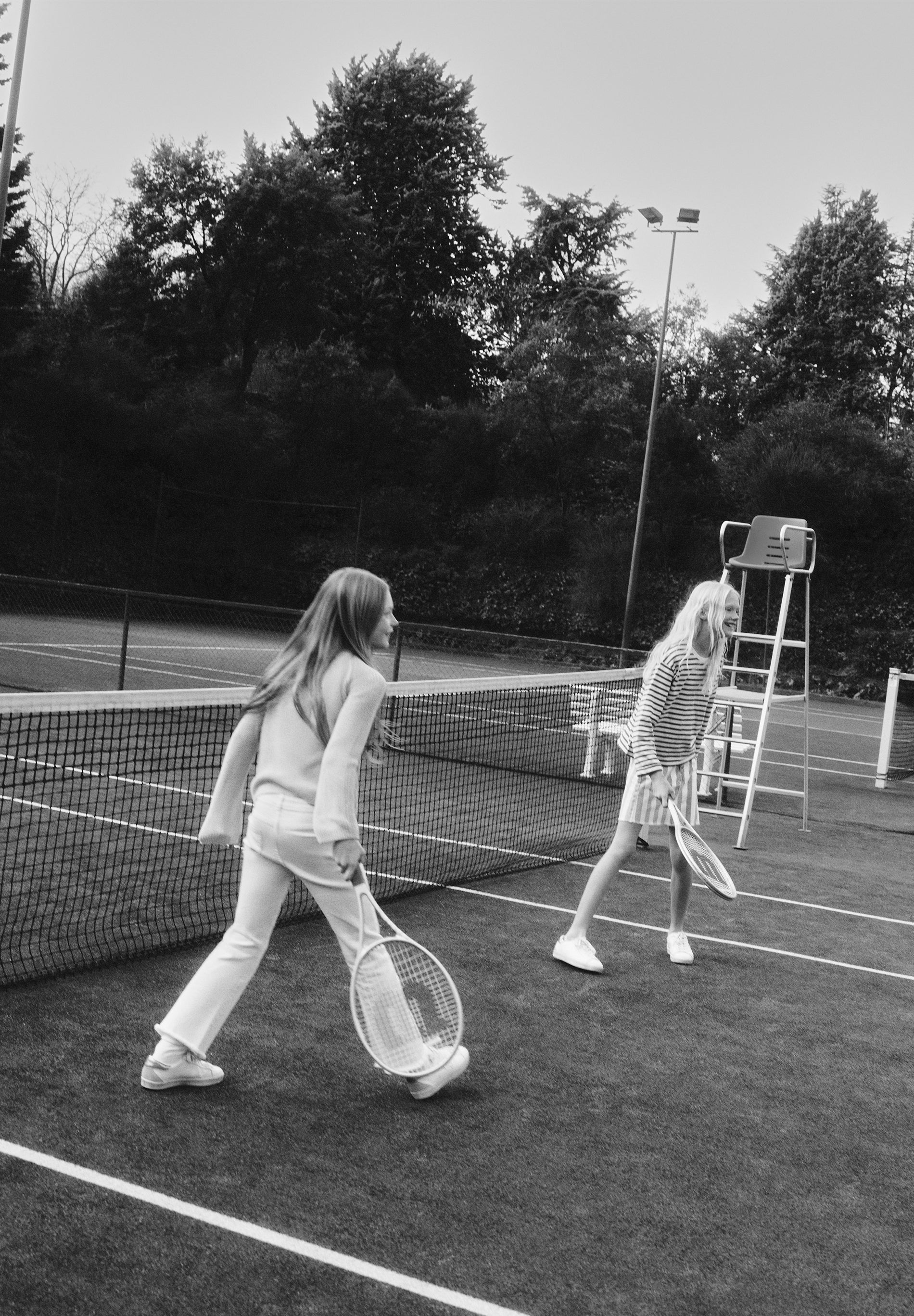 FALDA DENIM RAYAS CONTRASTE