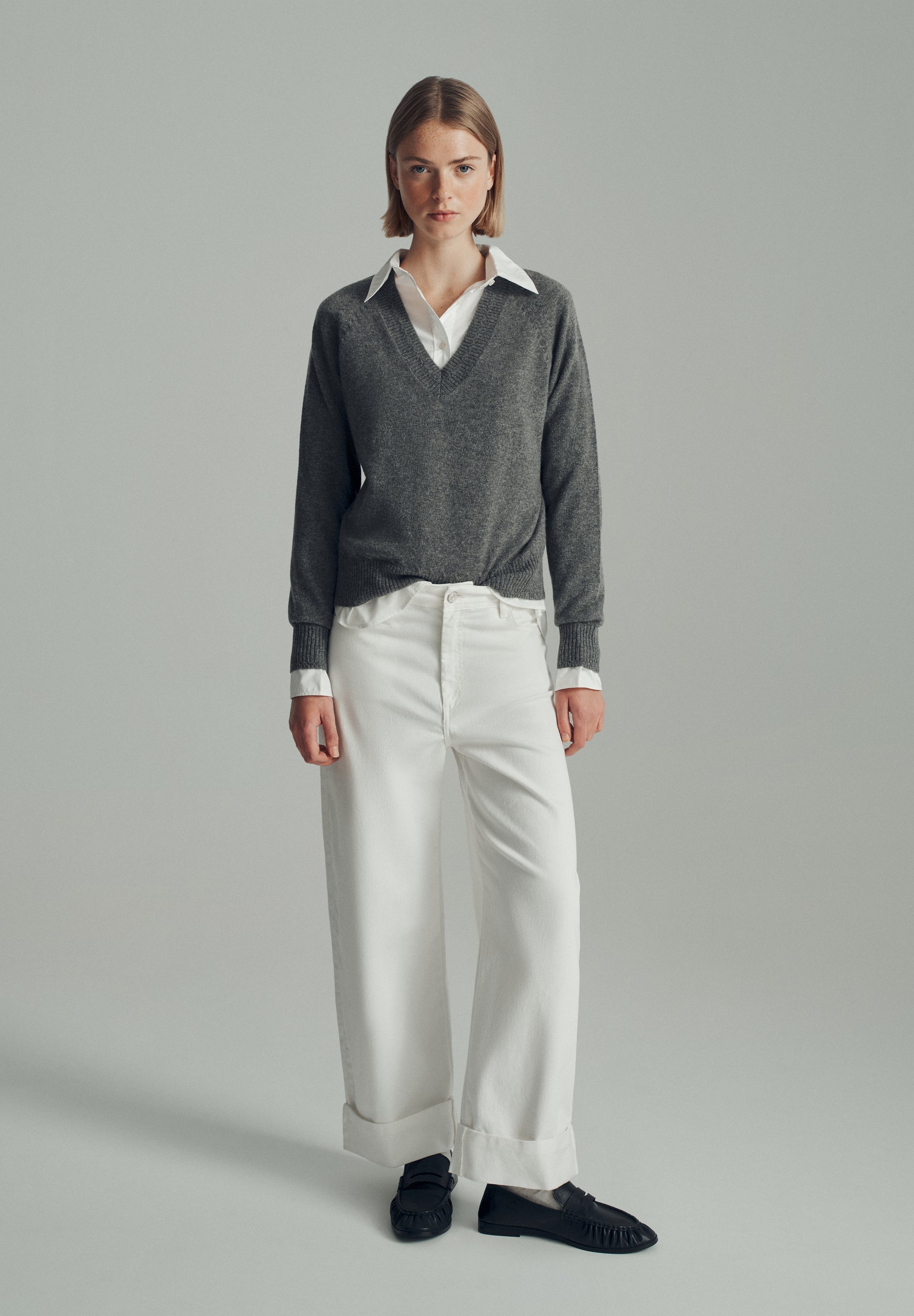 JERSEY 100% CASHMERE CUELLO PICO